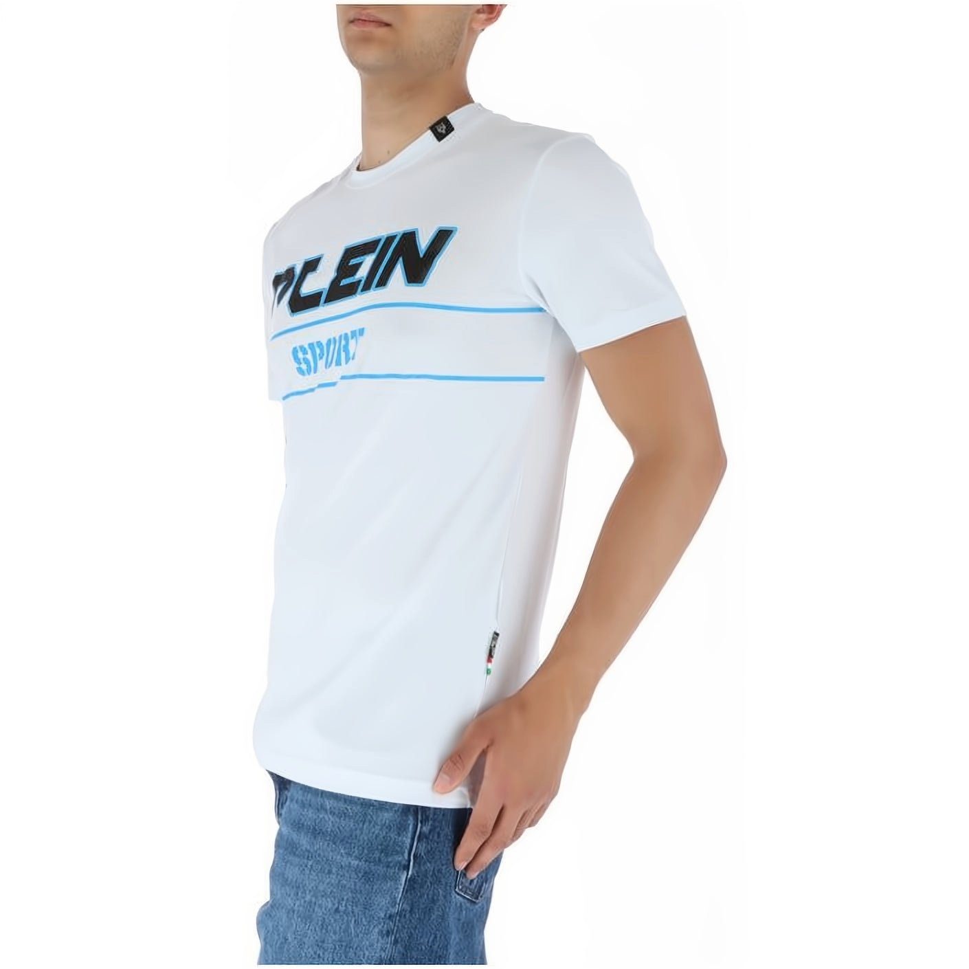 Tragekomfort, Farbauswahl hoher ROUND SPORT Look, PLEIN Stylischer NECK T-Shirt vielfältige