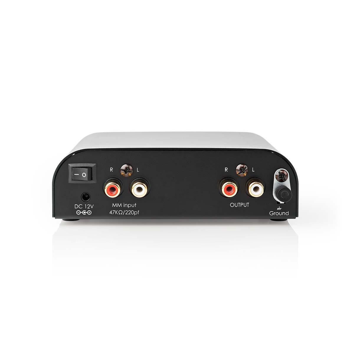 Nedis AAMP2411BK Verstärker (RCA In/Out, Signalanhebung, kompakte Bauweise, einfache Bedienung)