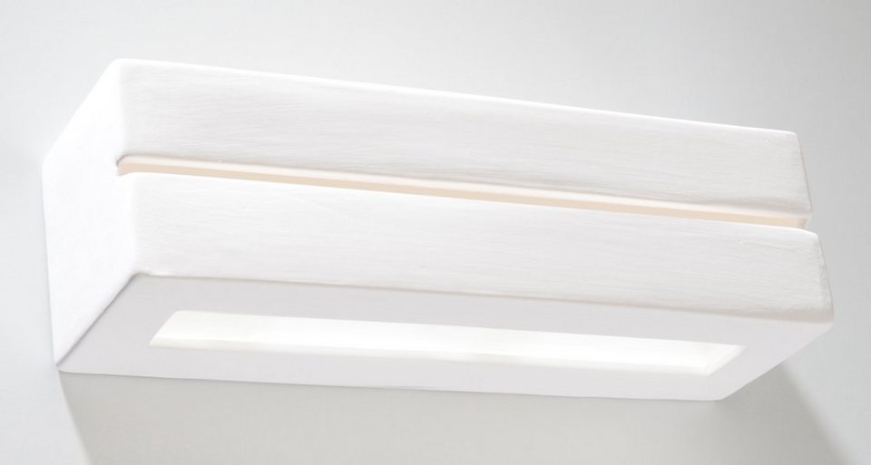 SOLLUX lighting Deckenleuchte Wandlampe Wandleuchte Keramik VEGA LINE, 1x  E27, ca. 33x10x10 cm, geeignet für Leuchtmittel E27 max. 60 Watt