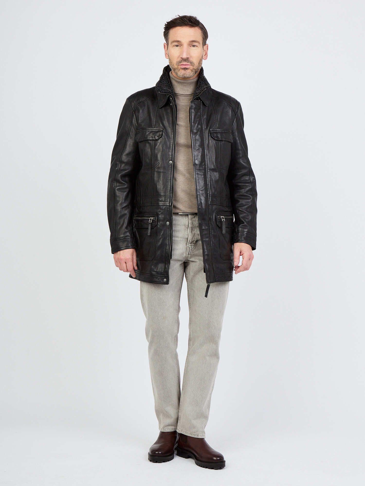 JCC Ledermantel 41607