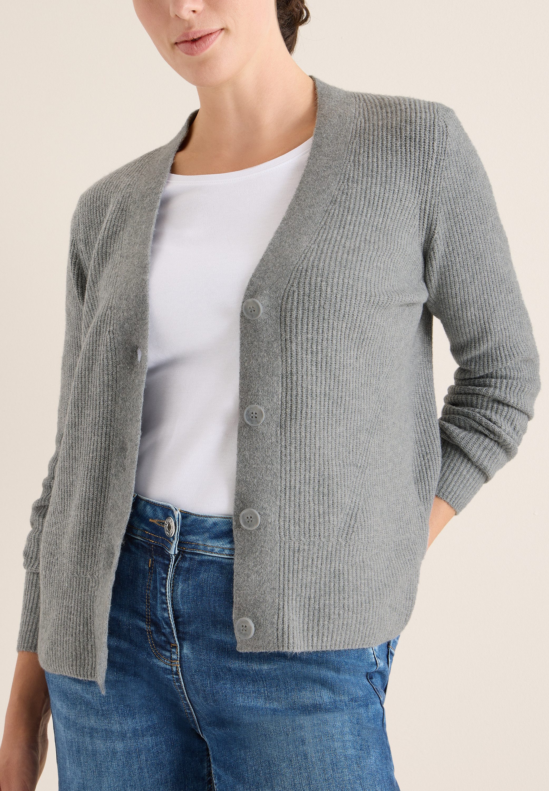 CECIL Cardigan mit Strukturdetail und Knopfleiste günstig online kaufen