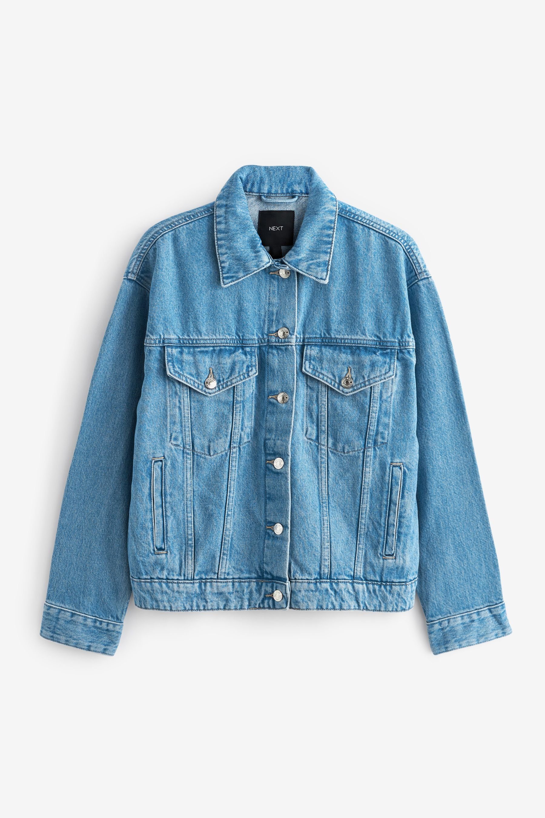 Girlfriend-Denim-Jacke (1-St) Next Bright Jeansjacke Blue