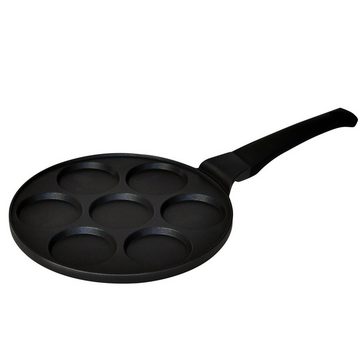 4BIG.fun Crêpepfanne Pancakes Spiegeleier Pfannkuchen Bratpfanne, Aluminium (7 Loch Augenpfanne), induktionsfähig