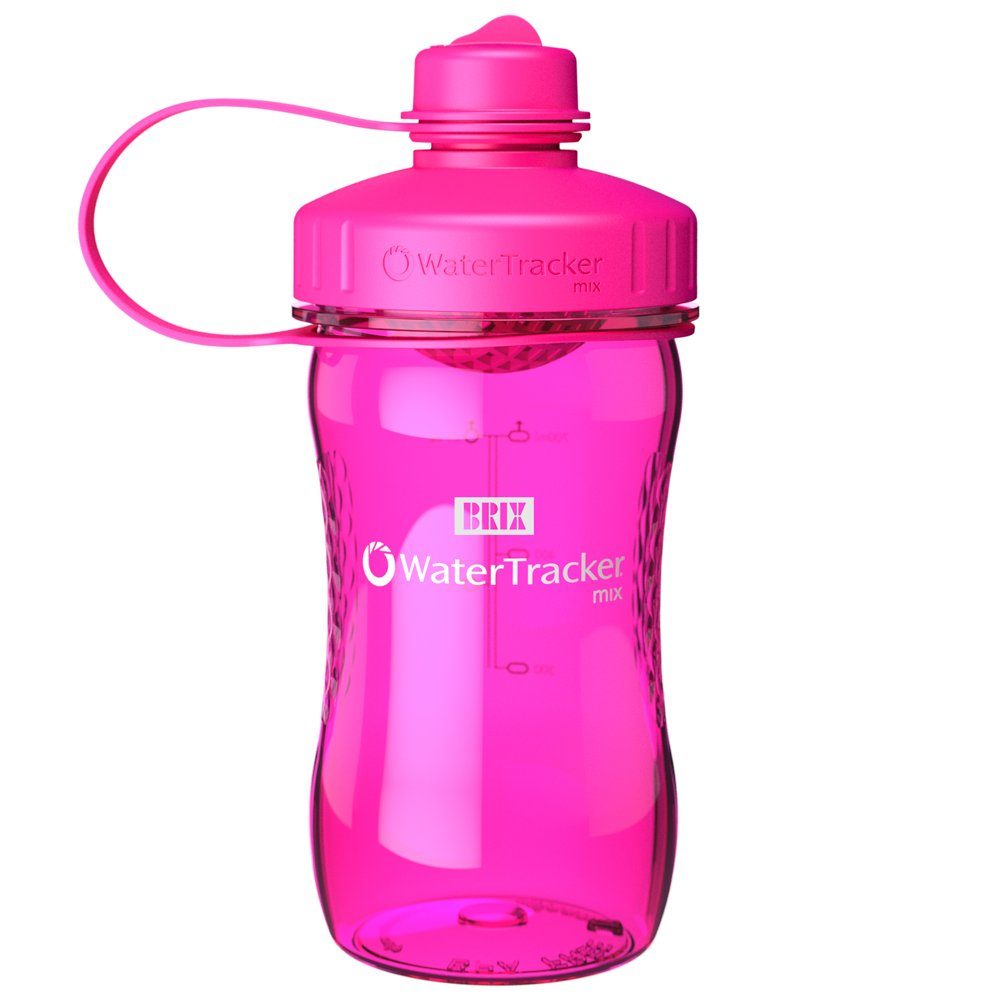 Brix Trinkflasche Sport-Shake Trinkflasche WaterTracker Mix 750 ml Hot Pink