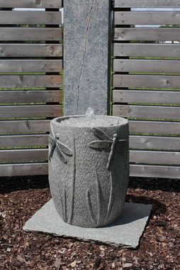 Kiom Gartenbrunnen Springbrunnen Terrassenbrunnen FoDragonfly Led, 34 cm Breite