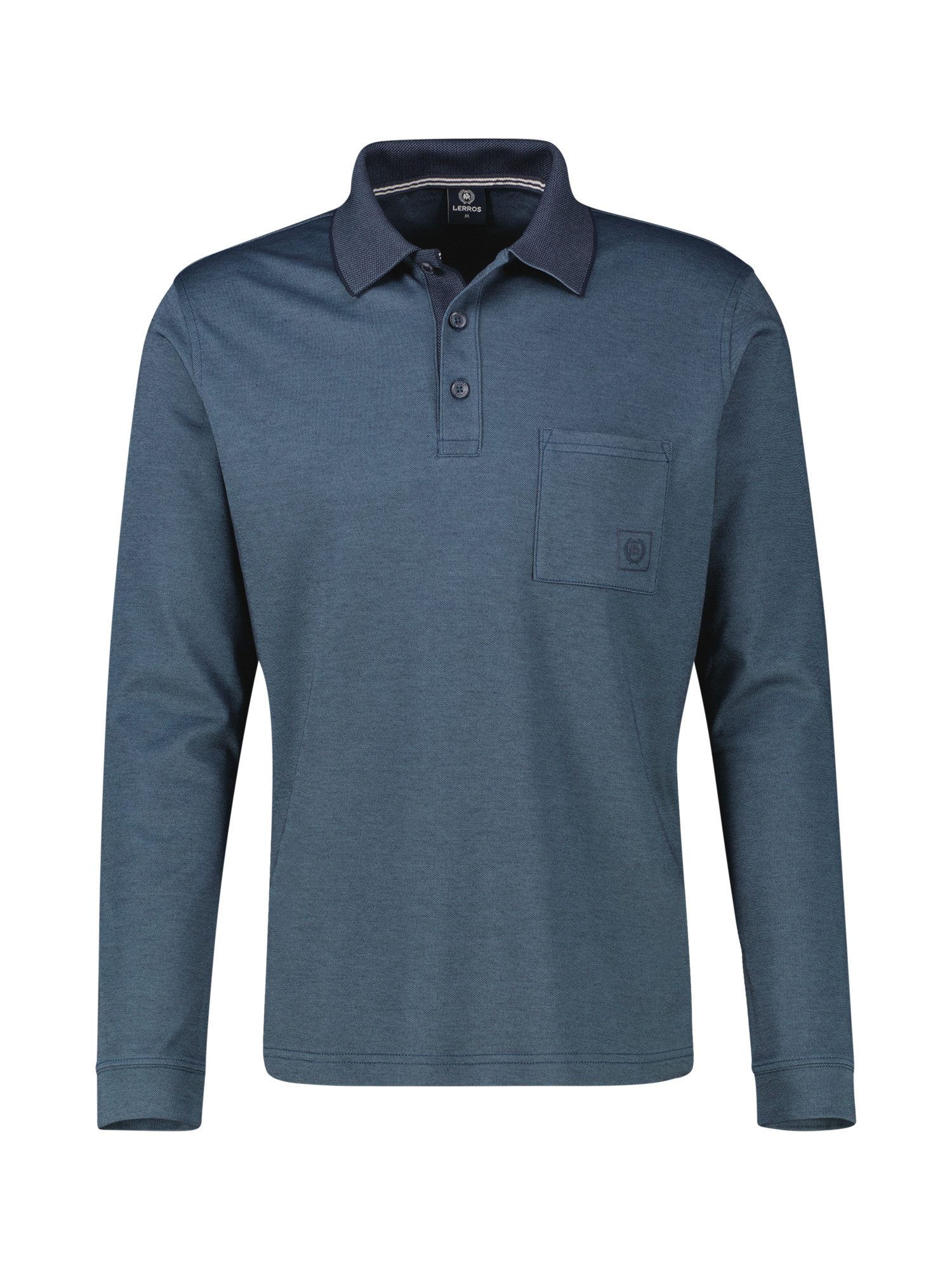 LERROS Sweatshirt Langarm Polo mit Brusttasche aus Baumwollmix günstig online kaufen