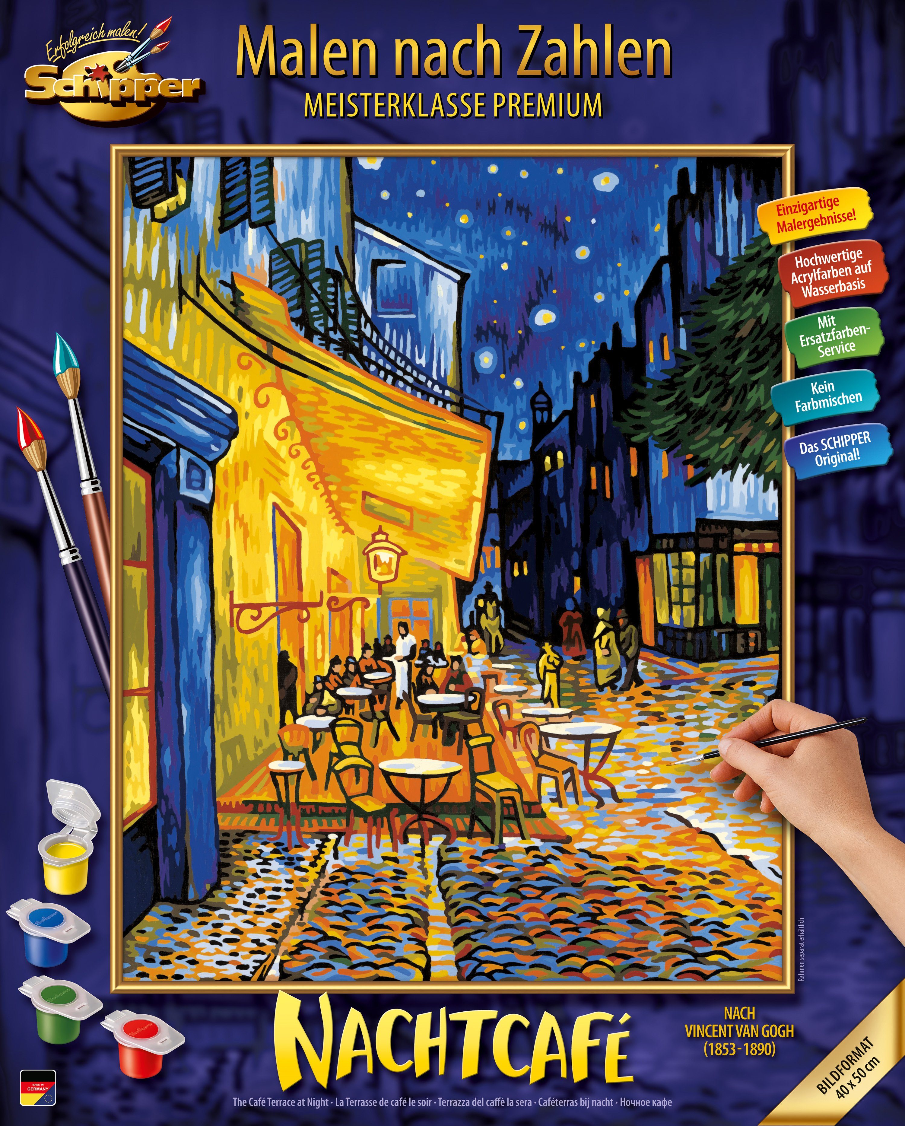 Schipper Malen nach Zahlen Das Nachtcafé nach Vincent van Gogh (1853 - 1890), Meisterklasse Premium
