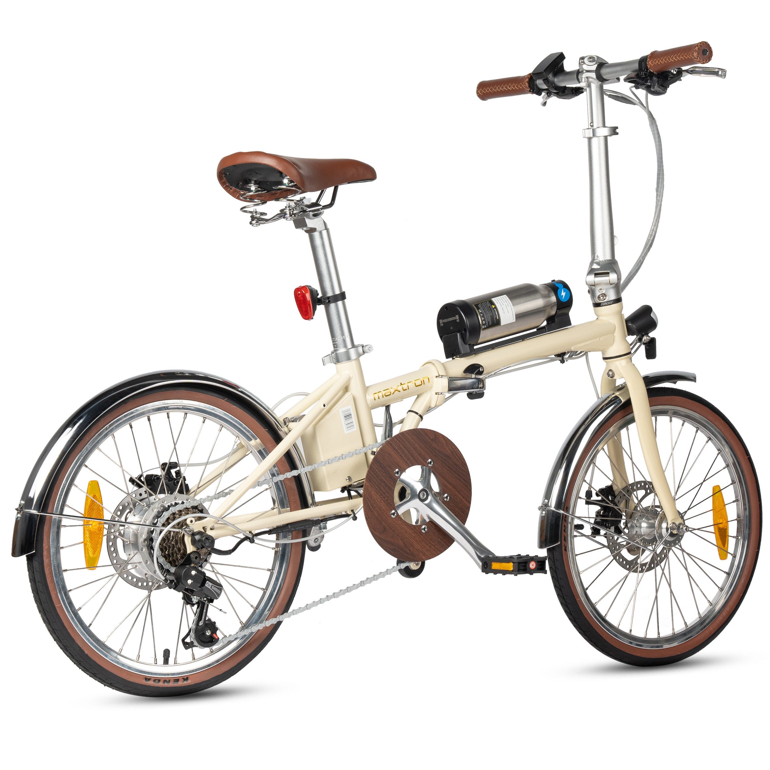 Maxtron E-Bike Cityrad Smart 20, Klapprad, 3 Gang Shimano Tourney Schaltwerk, Kettenschaltung, Heckmotor, 187 Wh, Kompakt und platzsparend für Alltag