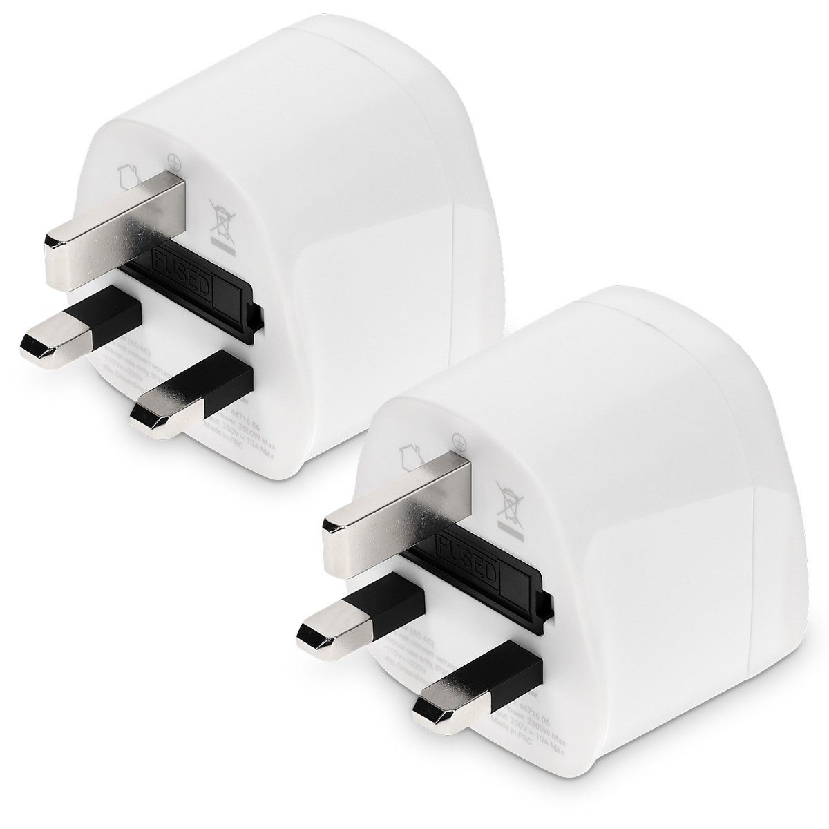 kwmobile 2x Reiseadapter UK Typ-G, für England/Irland/Schottland/Malta Adapter, 5.00 cm