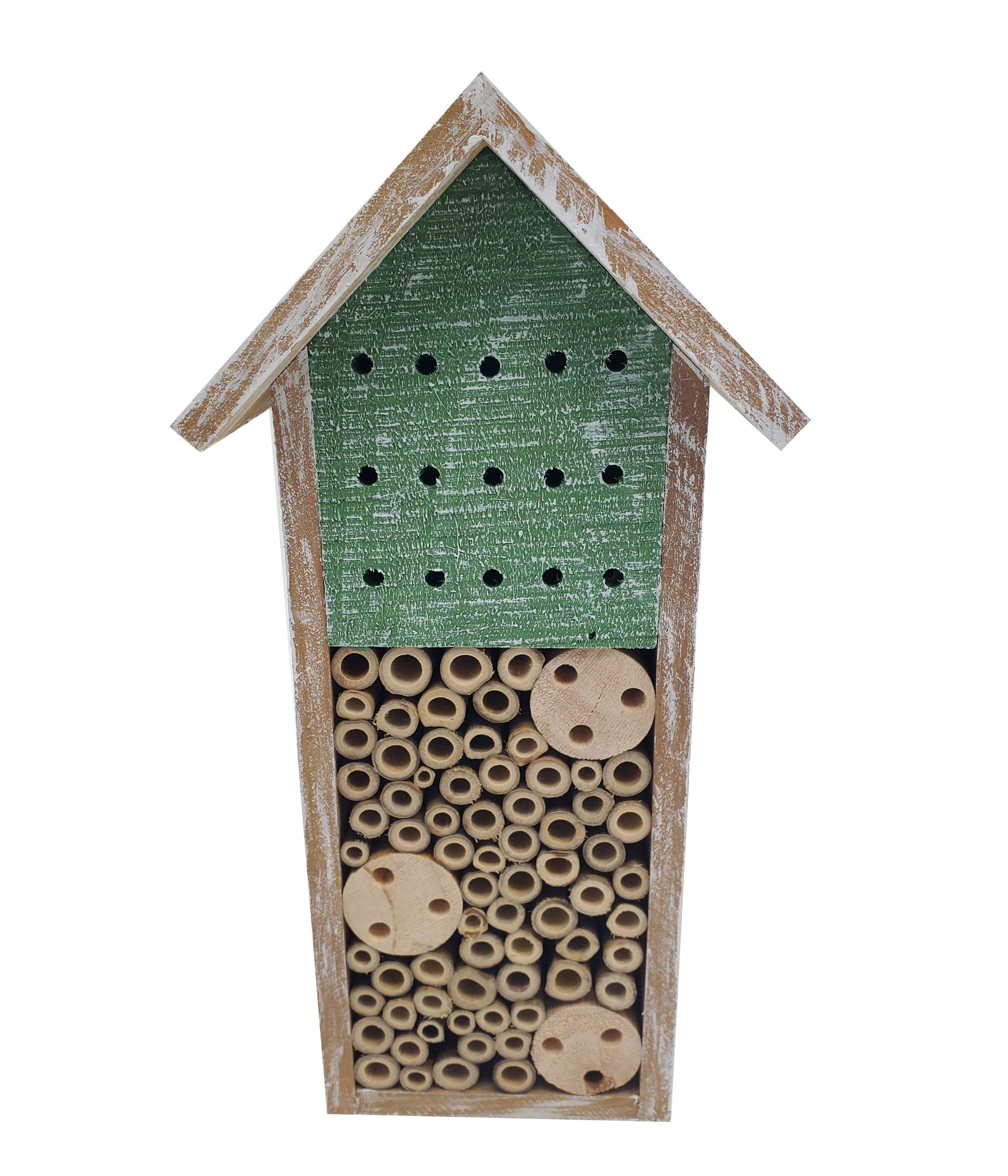 Dehner Insektenhotel Natura Premium Galway, 15 x 30 x 13 cm, versch. Farben, Bienenhotel aus FSC®-zertifiziertem Tannenholz / Bambus