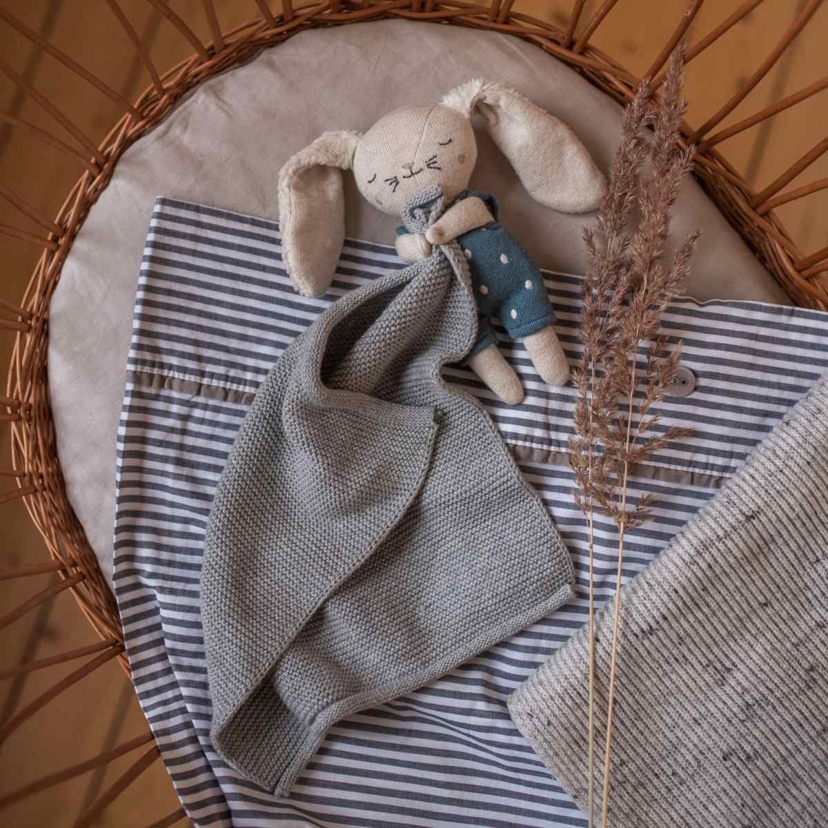 Ava & Yves Schmusetuch Kuscheltuch mit Kuscheltier 25x25cm Schnuffeltuch