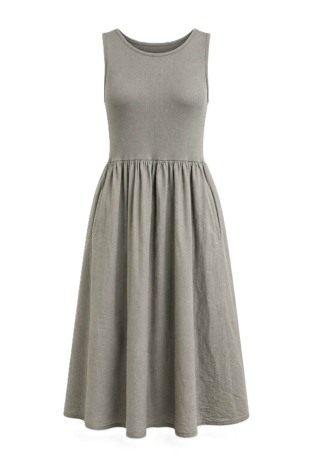 ITALY VIBES Sommerkleid - ärmelloses Kleid Damen - Midikleid - Jerseykleid - Strandkleid ONE SIZE / passend für Größe XS - L