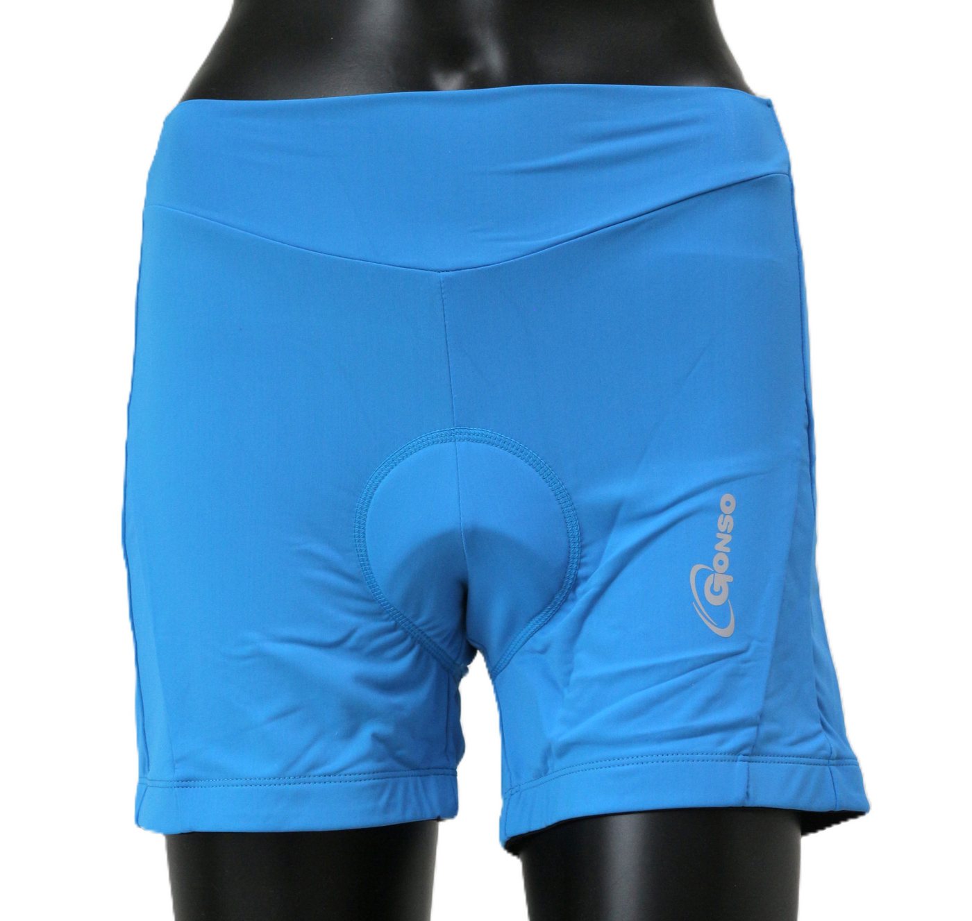 Gonso Fahrradhose CAPRI Damen Radhose Hot Pants Körpernah mit Sitzpolster nahtfrei geprägtes, tri-elastisches RELAX GEL COMFORT Sitzpolster