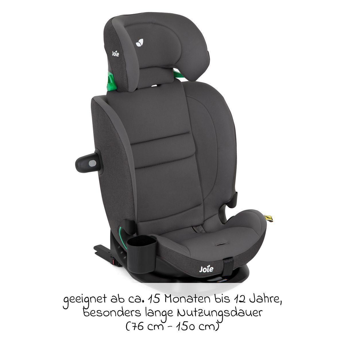 Joie Autokindersitz i-Bold R129 - Thunder, ab: 15 Monaten, bis: 12 Jahren, Kinder Autositz ab 15 Monate - 12 Jahre (76 cm - 150 cm) mit Isofix