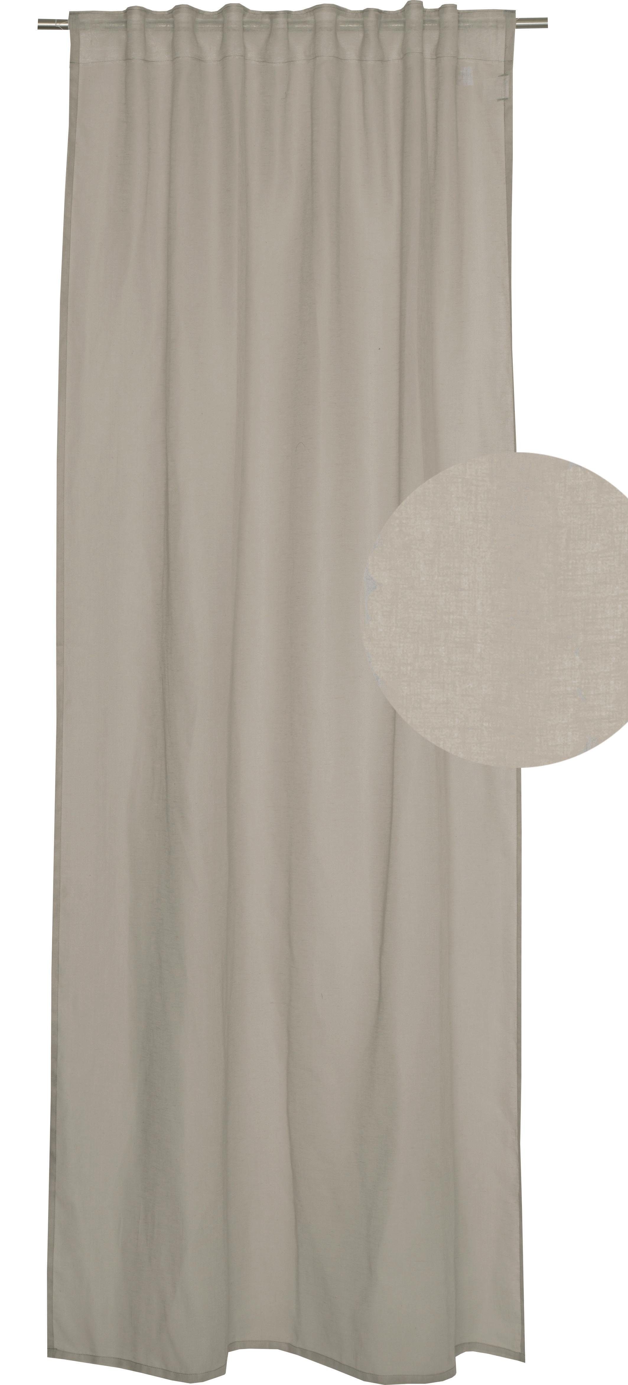 beige transparent, verdeckte 250x130 Soho, HxB: (1 SCHÖNER St), Vorhang Schlaufen WOHNEN-Kollektion,