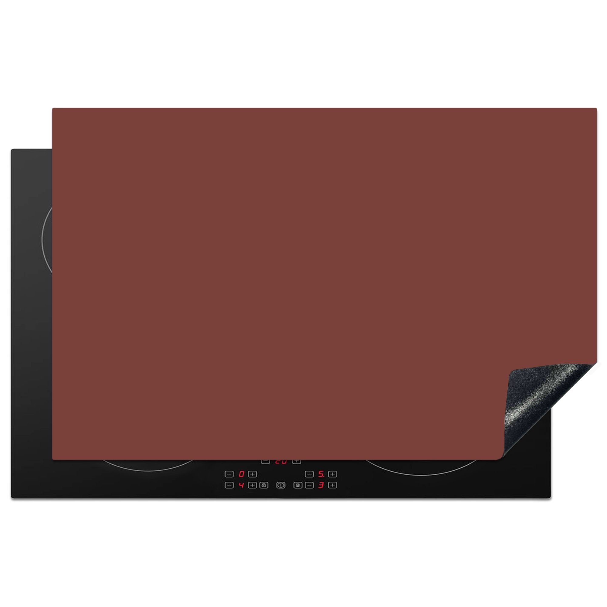 MuchoWow Herdblende-/Abdeckplatte Palette - Rot - Innenbereich, Vinyl, (1 tlg), 81x52 cm, Induktionskochfeld Schutz für die küche, Ceranfeldabdeckung