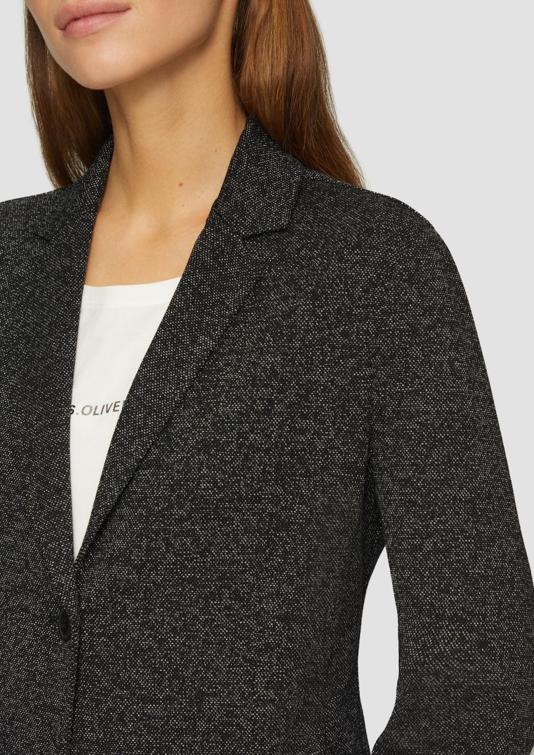 s.Oliver Kurzblazer (1-tlg) meliert, Slim-Fit, Taschen, günstig online kaufen
