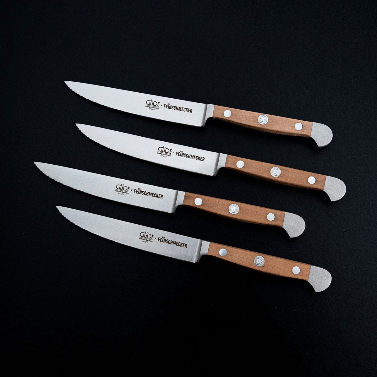 Güde Brotmesser Güde x Der Feinschmecker Steakmesser, 4er-Set.