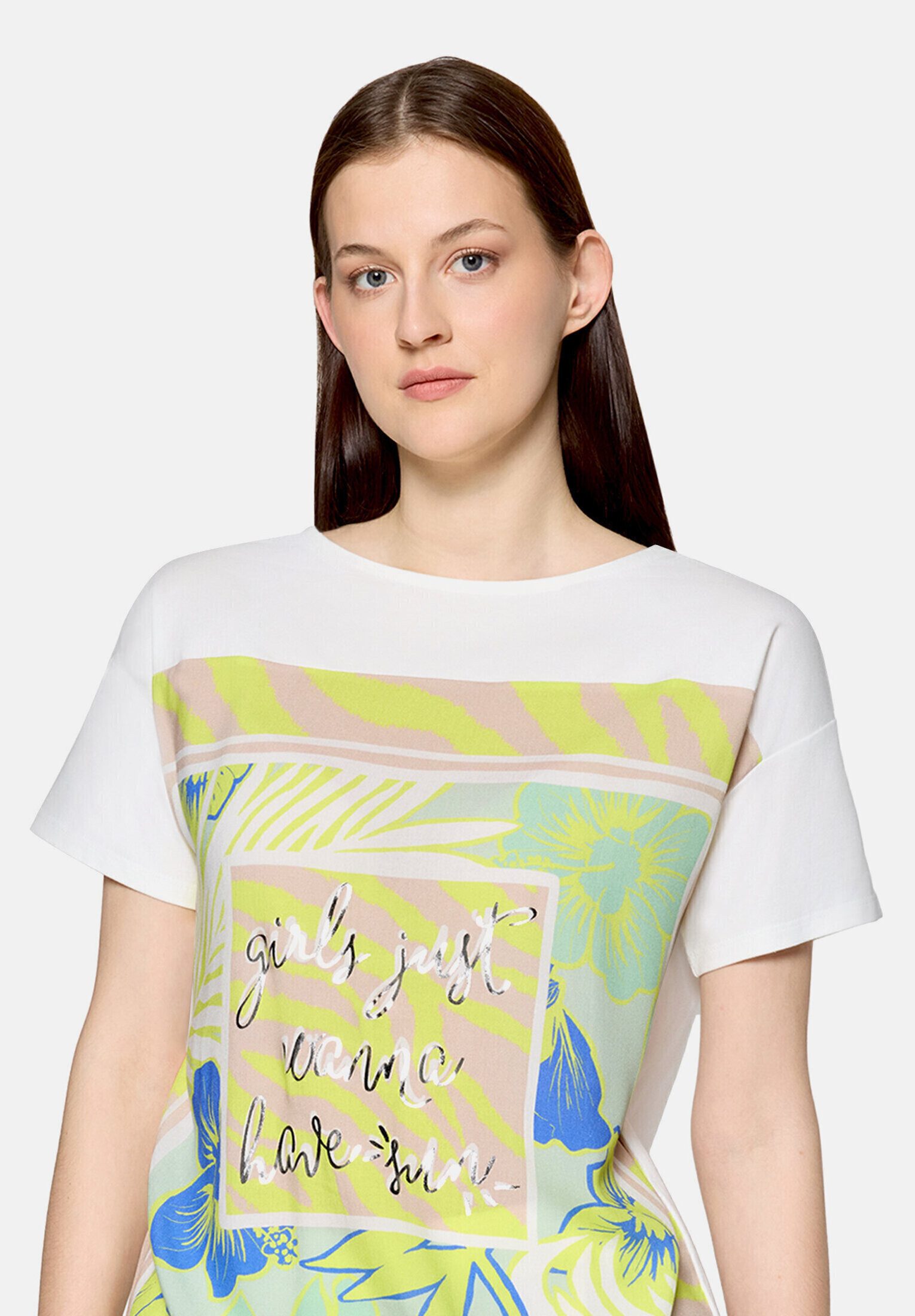 Betty Barclay Kurzarmshirt Damen mit Schleifenknoten (1-tlg)