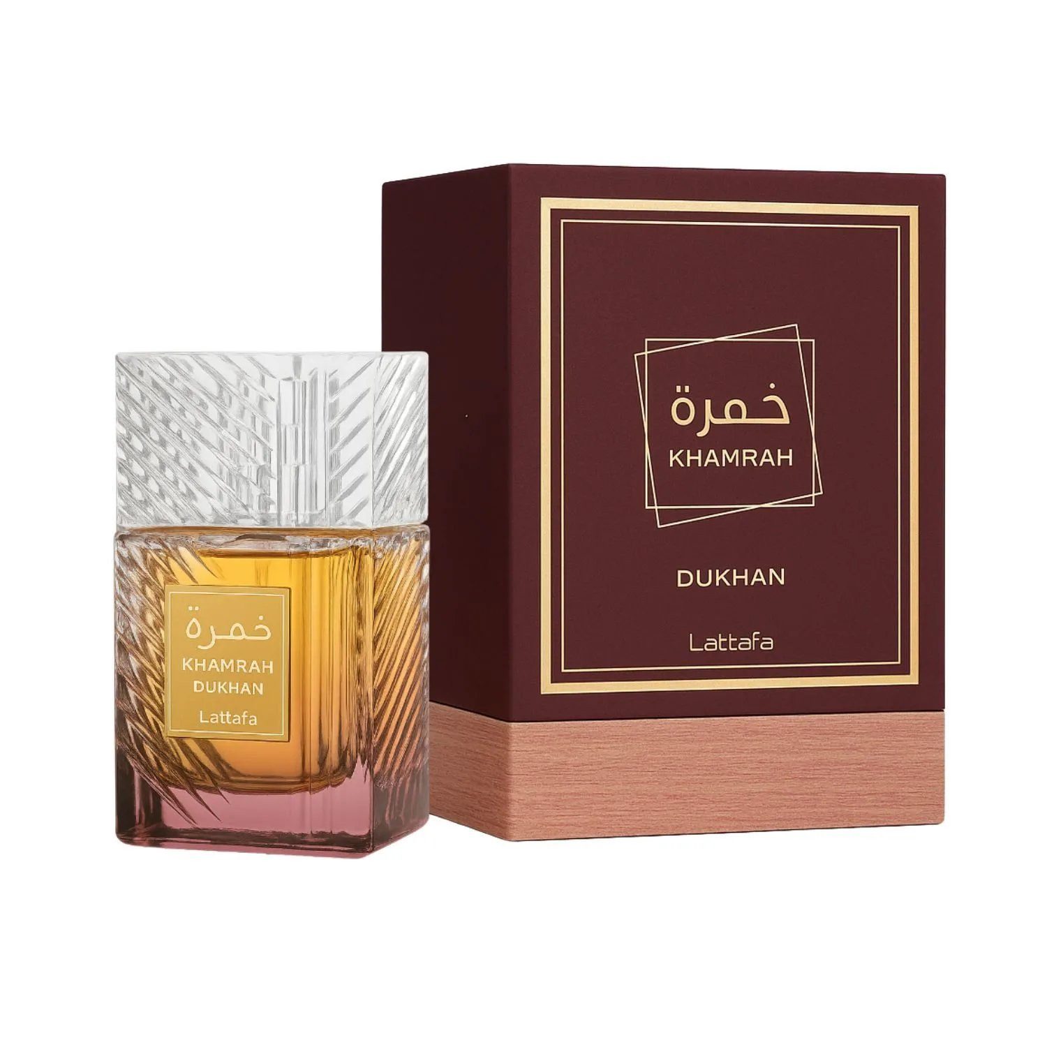 Lattafa Eau de Parfum Khamrah Dukhan 100ml - Orientalische Raffinesse, perfekt für Unisex, langanhaltende Duftwirkung, luxuriöser Flakon