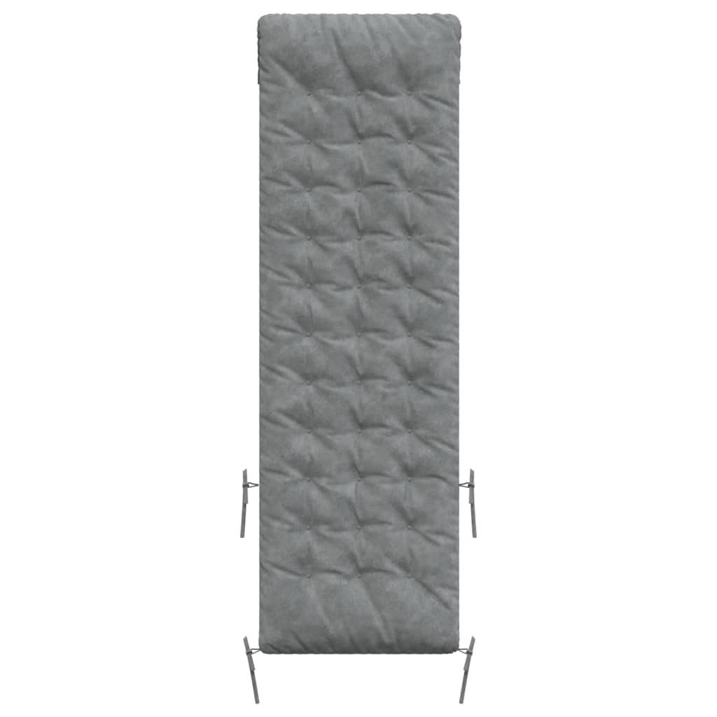 vidaXL Sitzauflage Sonnenliegen-Auflage Grau 160x50x10 cm Wildleder-Optik, (1 St)