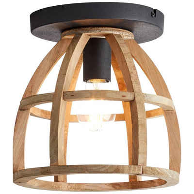 Brilliant Deckenleuchte Matrix Nature, Lampe Matrix Nature Deckenleuchte 1flg antik holz/schwarz korund 1x