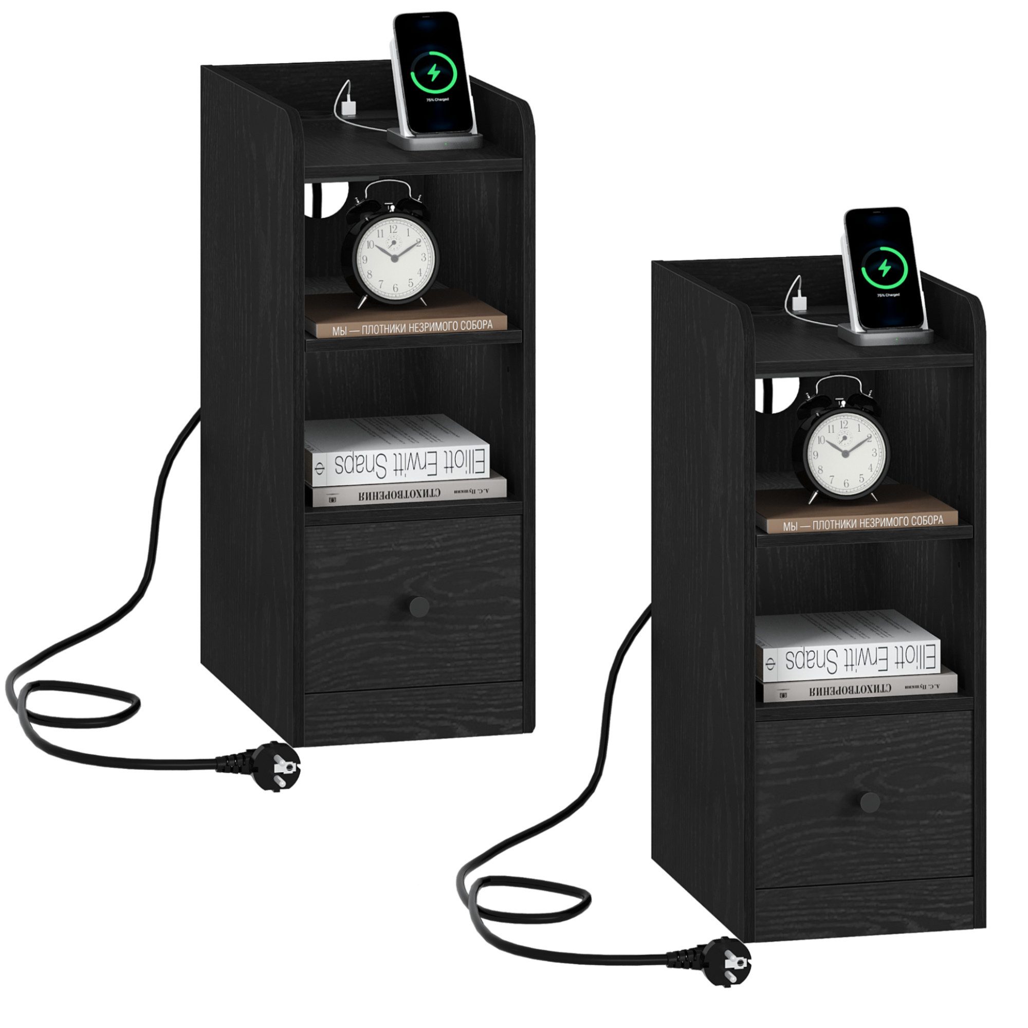 HZUANERI Nachttisch mit Ladestation, USB & günstig online kaufen
