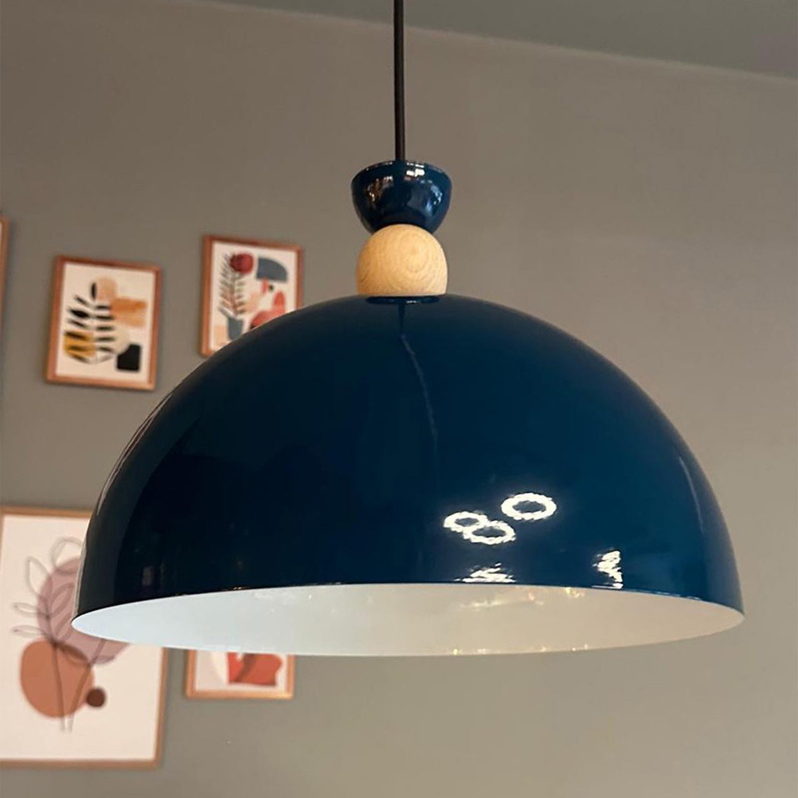 Bamyum Pendelleuchte Pendelleuchte Yimpi Hängelampe Industrial Ø30 cm, E27, Moderne Lampe, ohne Leuchtmittel, E27, Dimmbar, Einstellbare Kabellänge – Bild 3 von 5