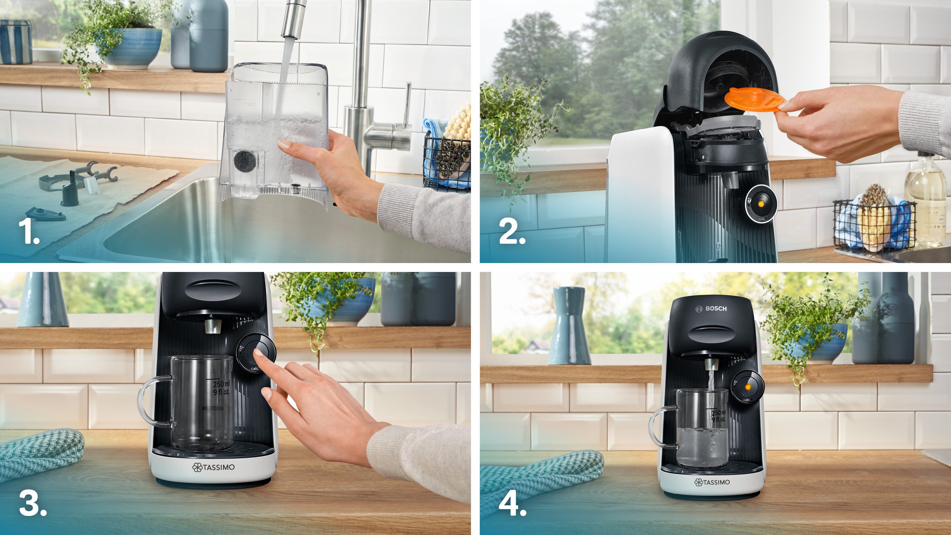 TASSIMO Kapselmaschine FINESSE friendly TAS164E, intensiverer Kaffee auf Kopfdruck, aus Recyclingmaterial, mehr Intensität per Knopfdruck, schwarz