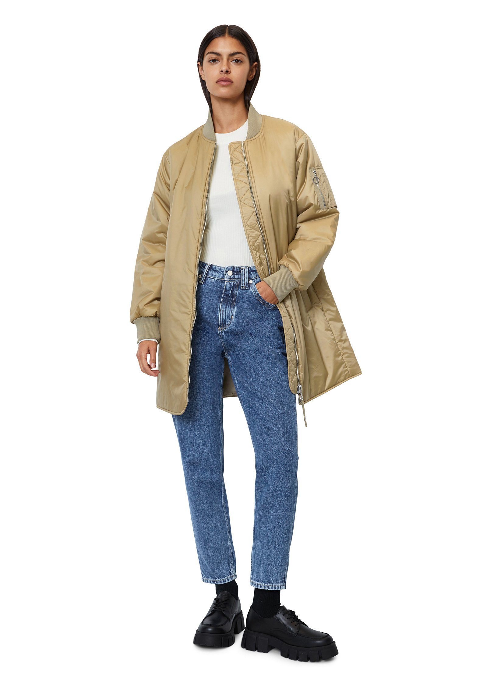 beige Aviator-Stil DENIM Marc im O'Polo Steppmantel