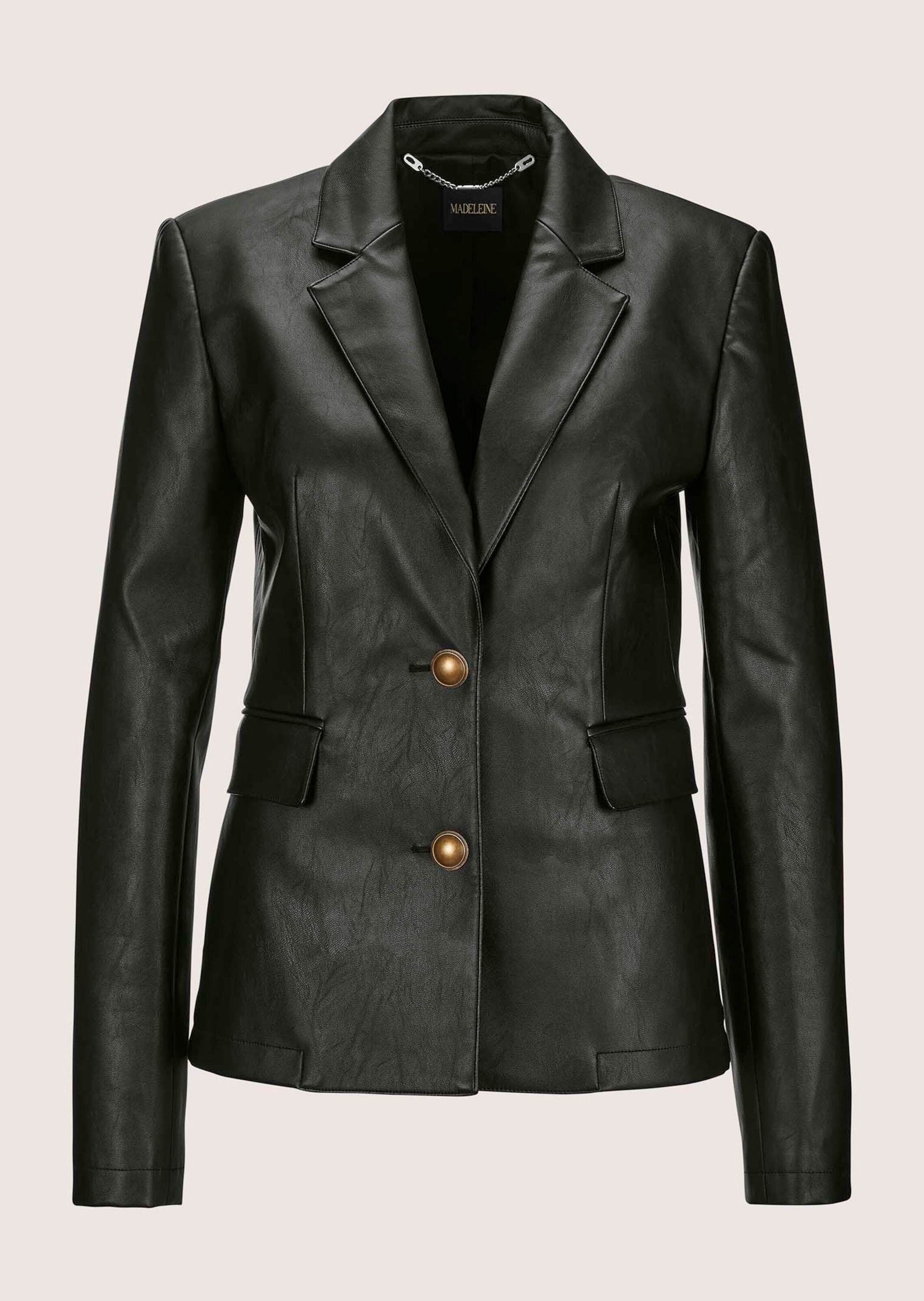 MADELEINE Kurzblazer Blazer aus Leder-Imitat – Bild 5 von 5
