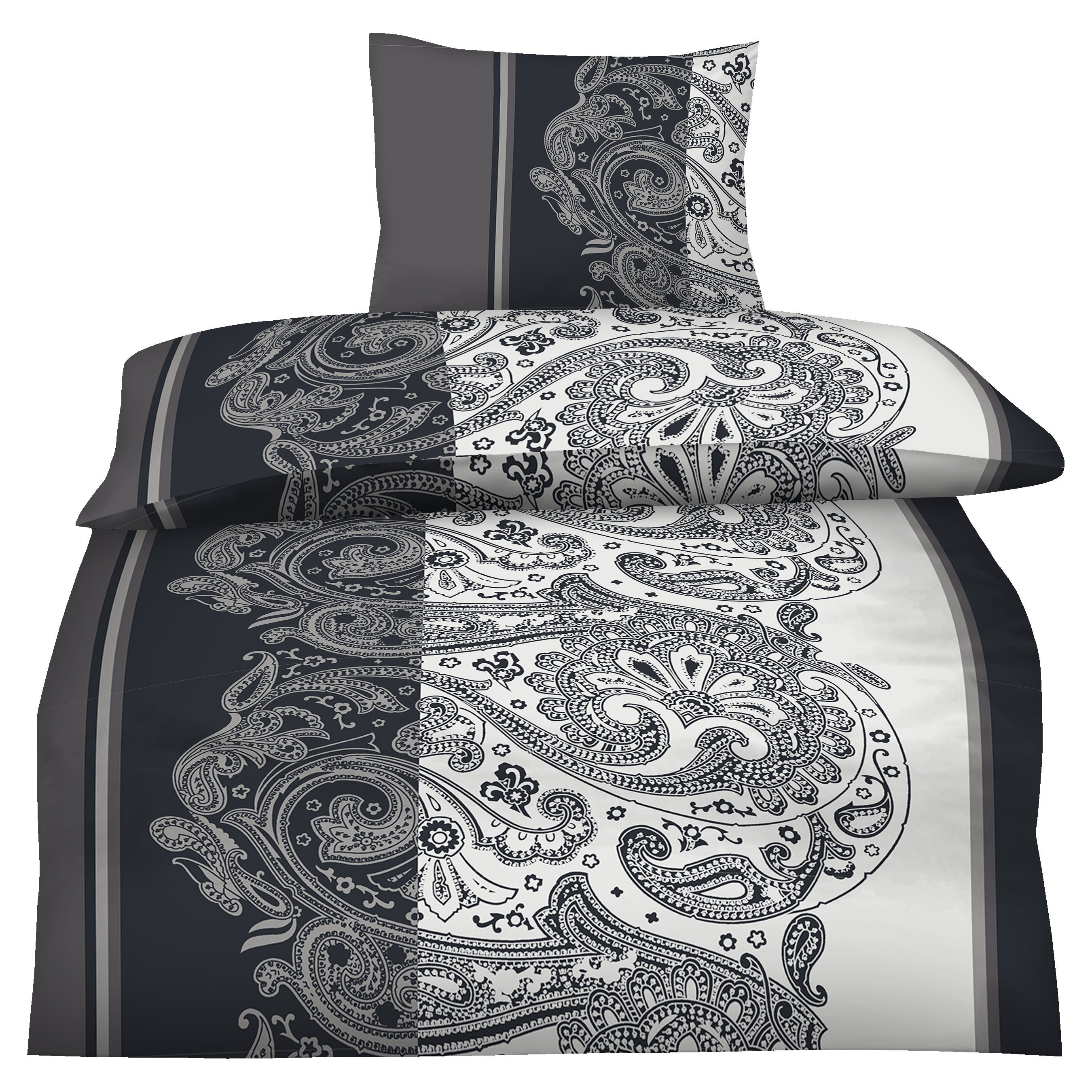 One Home Bettwäsche Paisley, Microfaser, 2 teilig, Paisleymuster und Ornamente