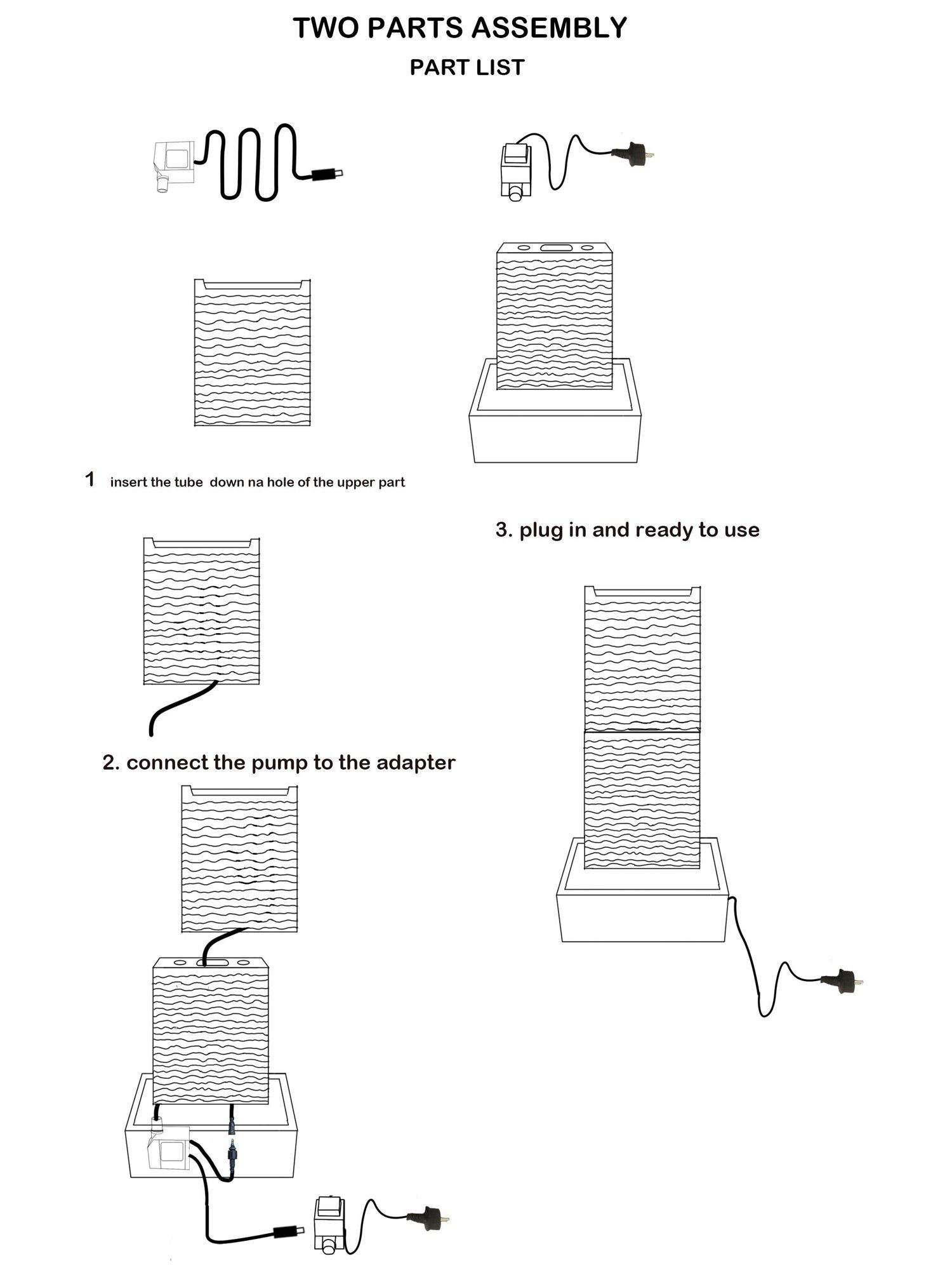 Köhko Gartenbrunnen Höhe ca. 85 cm mit LED Wasserfall für Wohnzimmer Terrasse und Balkon. € 206,99