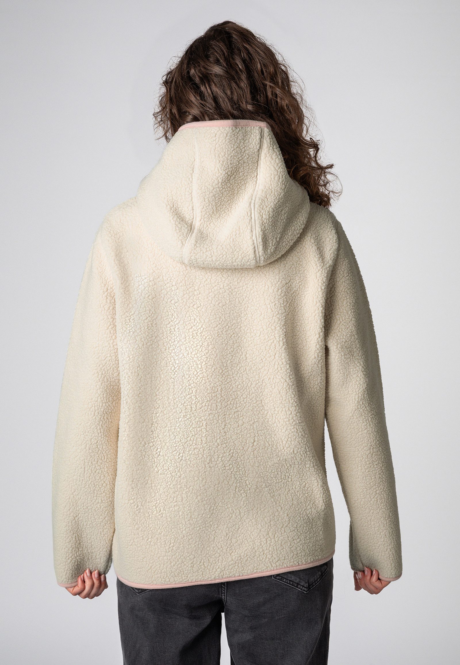 SUBLEVEL Fleecejacke Damen Fleecejacke mit Kapuze Fleecejacke Outdoorjacke Kuscheljacke