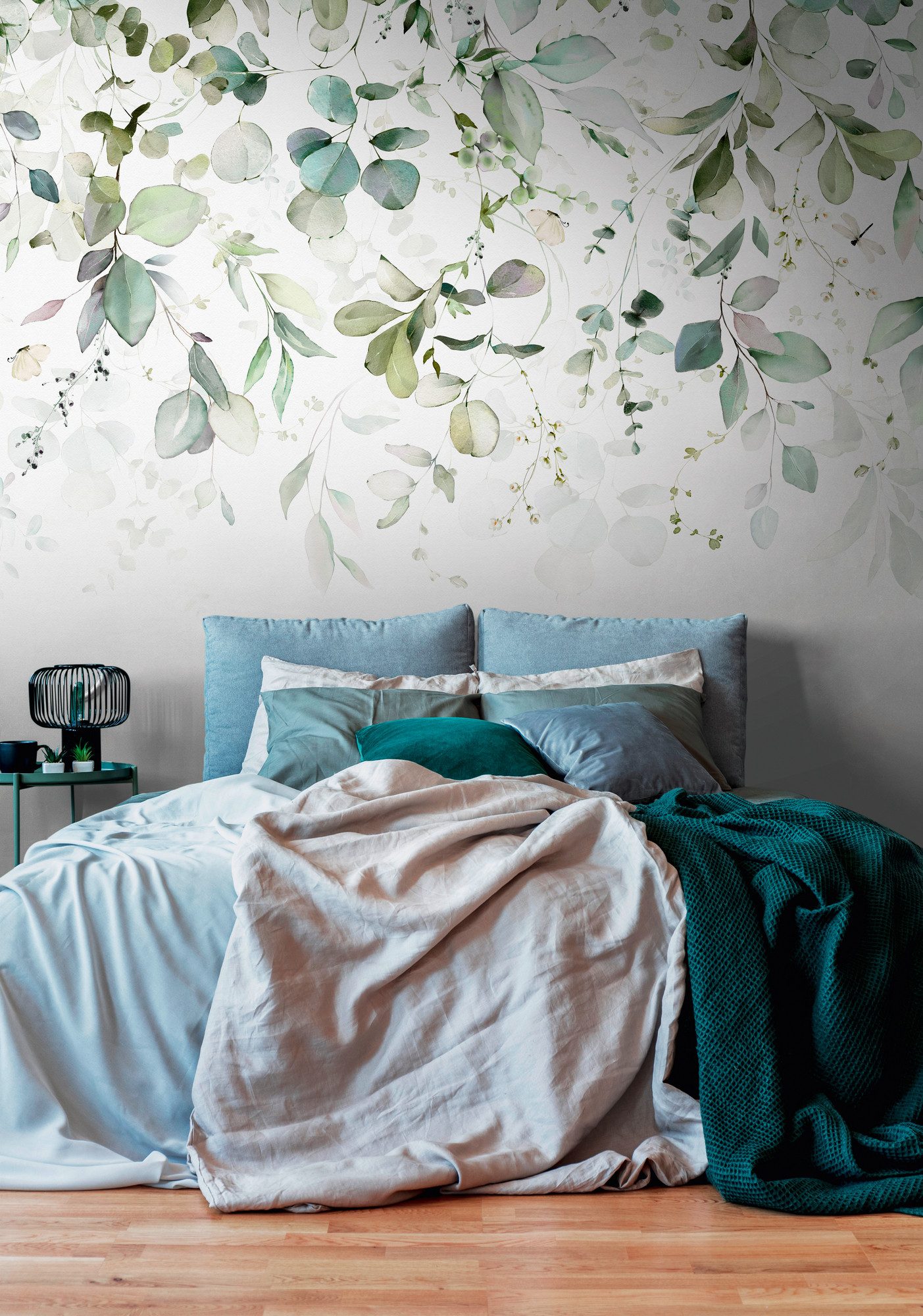 living walls Fototapete THE WALL III Blätter-Tapete Motivtapete Blätterrank günstig online kaufen