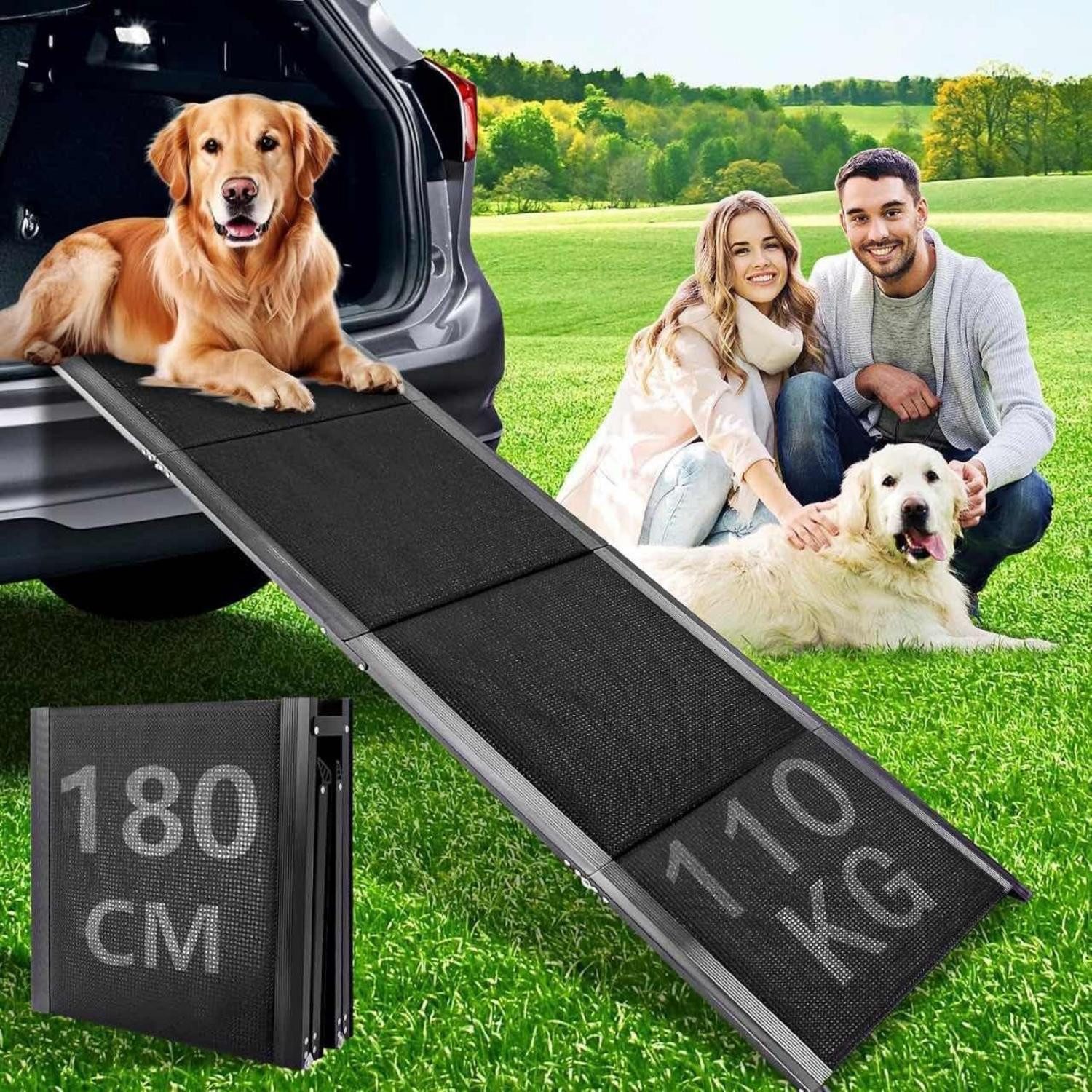 LuxusKollektion Hunderampe Hunderampe 180x50cm Klappbar Rutschfest 110kg 180x50cm Oxford-Gewebe