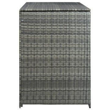 vidaXL Mülltonnenbox Mülltonnenbox für 2 Tonnen Polyrattan Anthrazit 14877111 cm