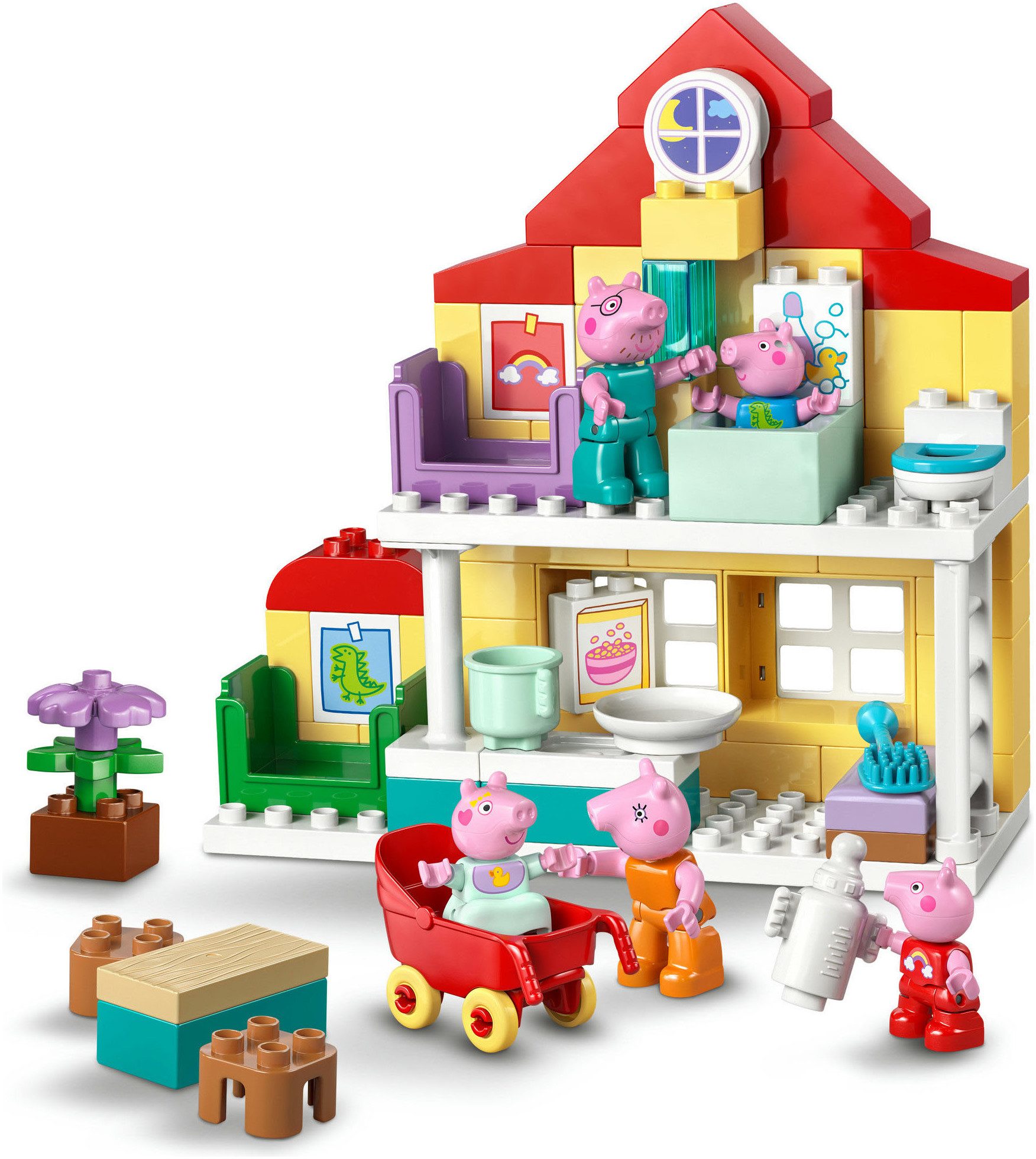 LEGO® Familienhaus (10467), LEGO DUPLO Peppa Pig Konstruktionsspielsteine, (84 St) – Bild 4 von 5