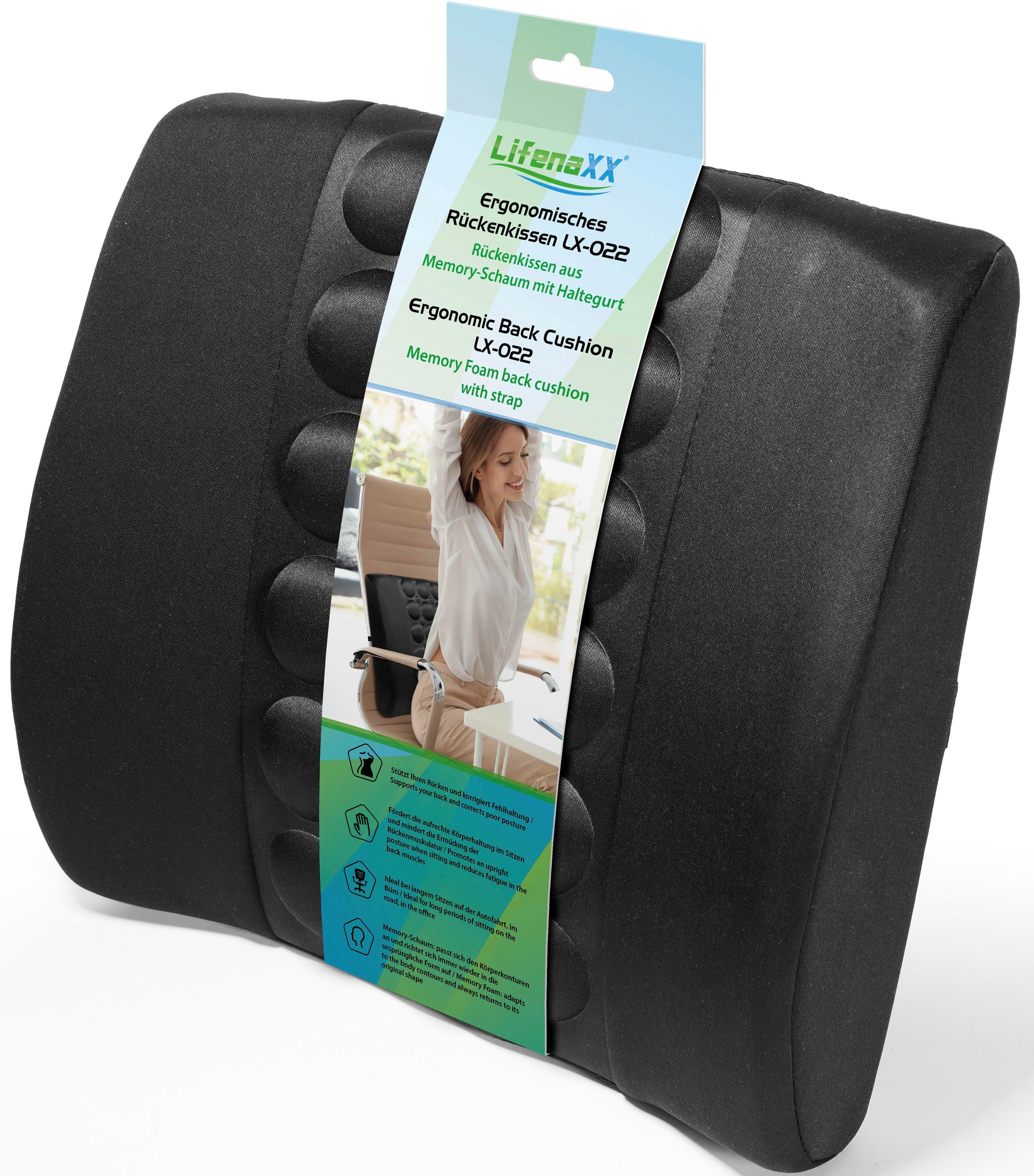 Lifenaxx LX-022 Stuhlkissen Rückenkissen Technaxx ergonomisches