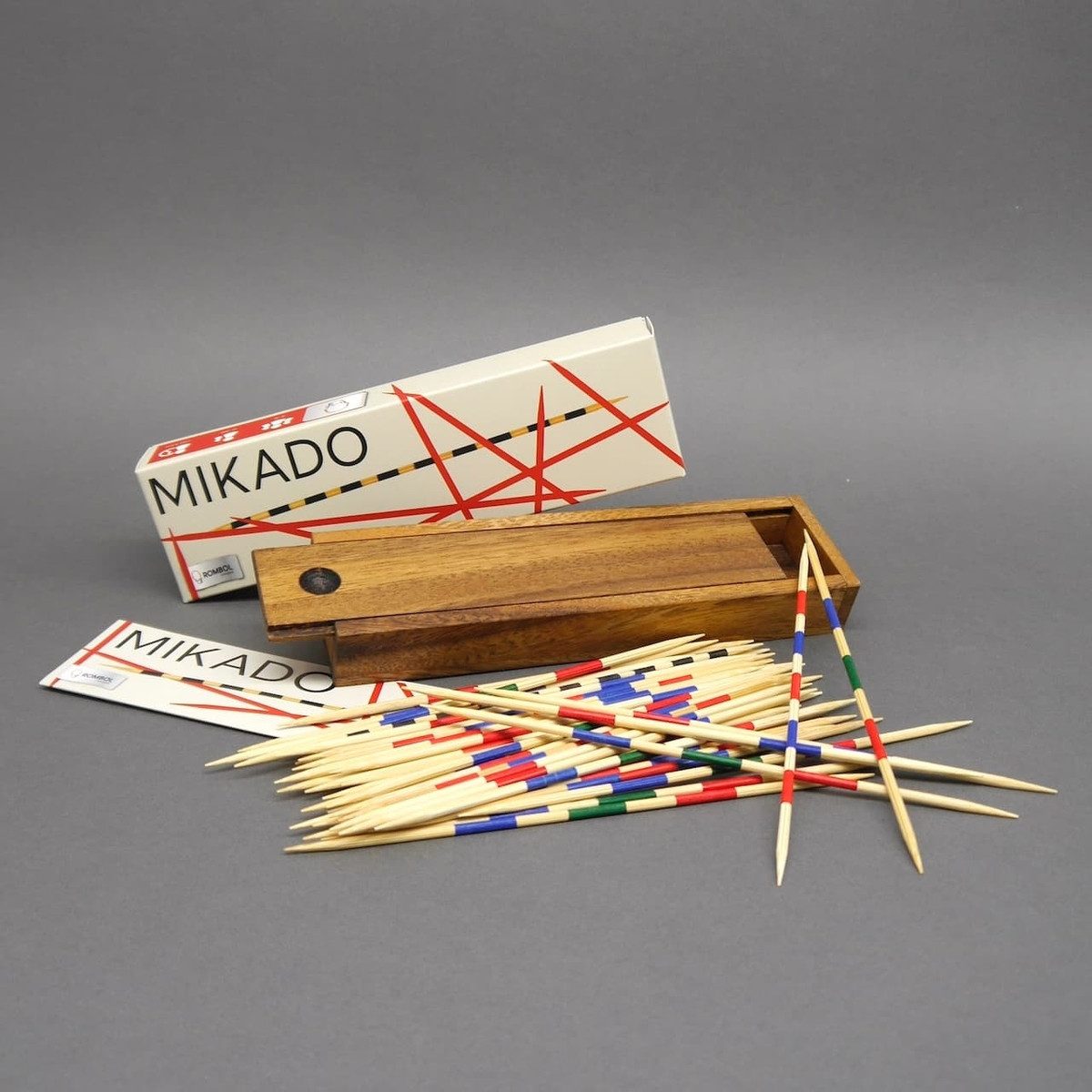 ROMBOL Denkspiele Spiel MIKADO - klassisches Geschicklichkeitsspiel, Geschicklichkeitsspiel, Holzspiel