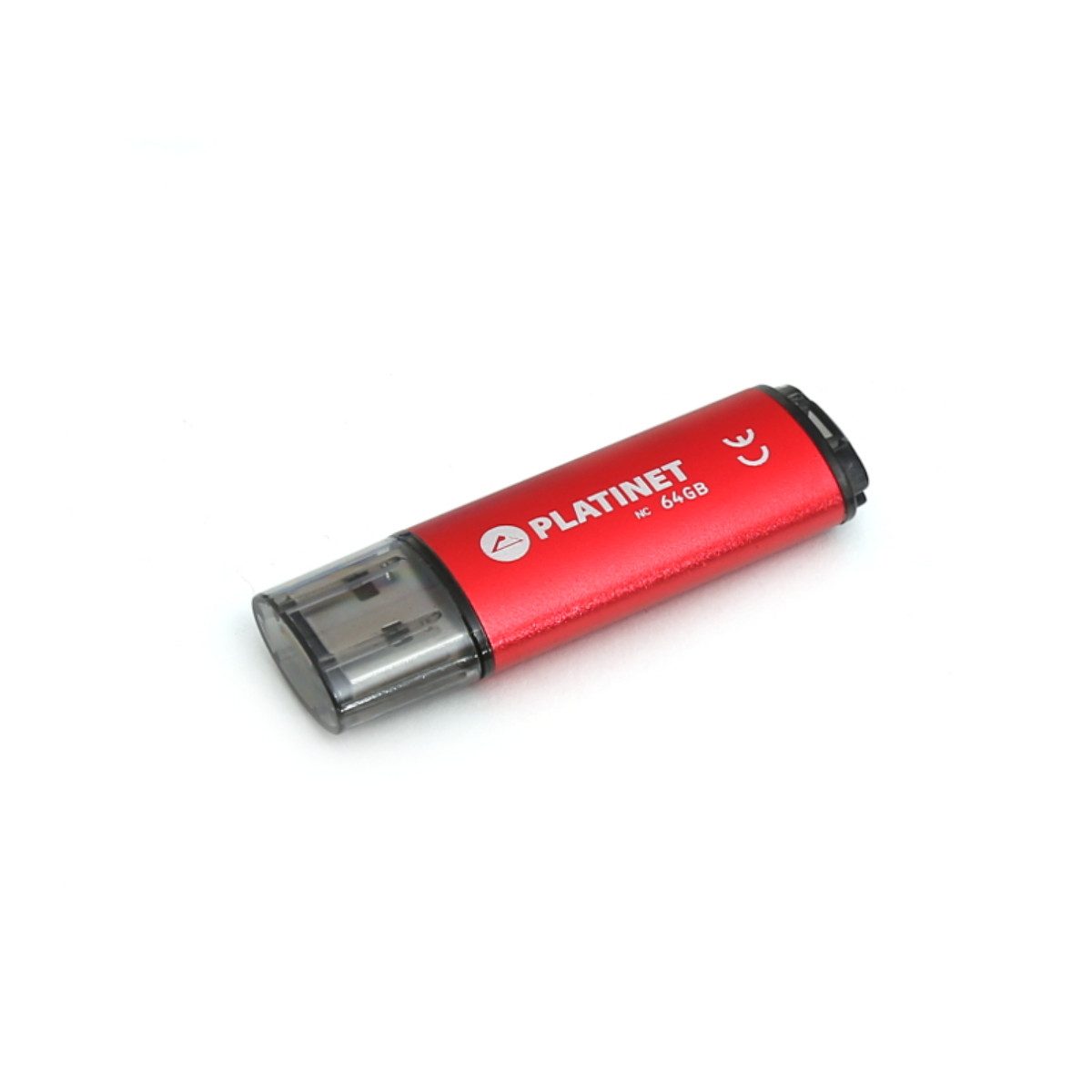 Platinet PMFE64 USB-Stick (USB USB 2.0, Lesegeschwindigkeit 15 MB/s, 64 GB USB Stick mit Aluminiumgehäuse)