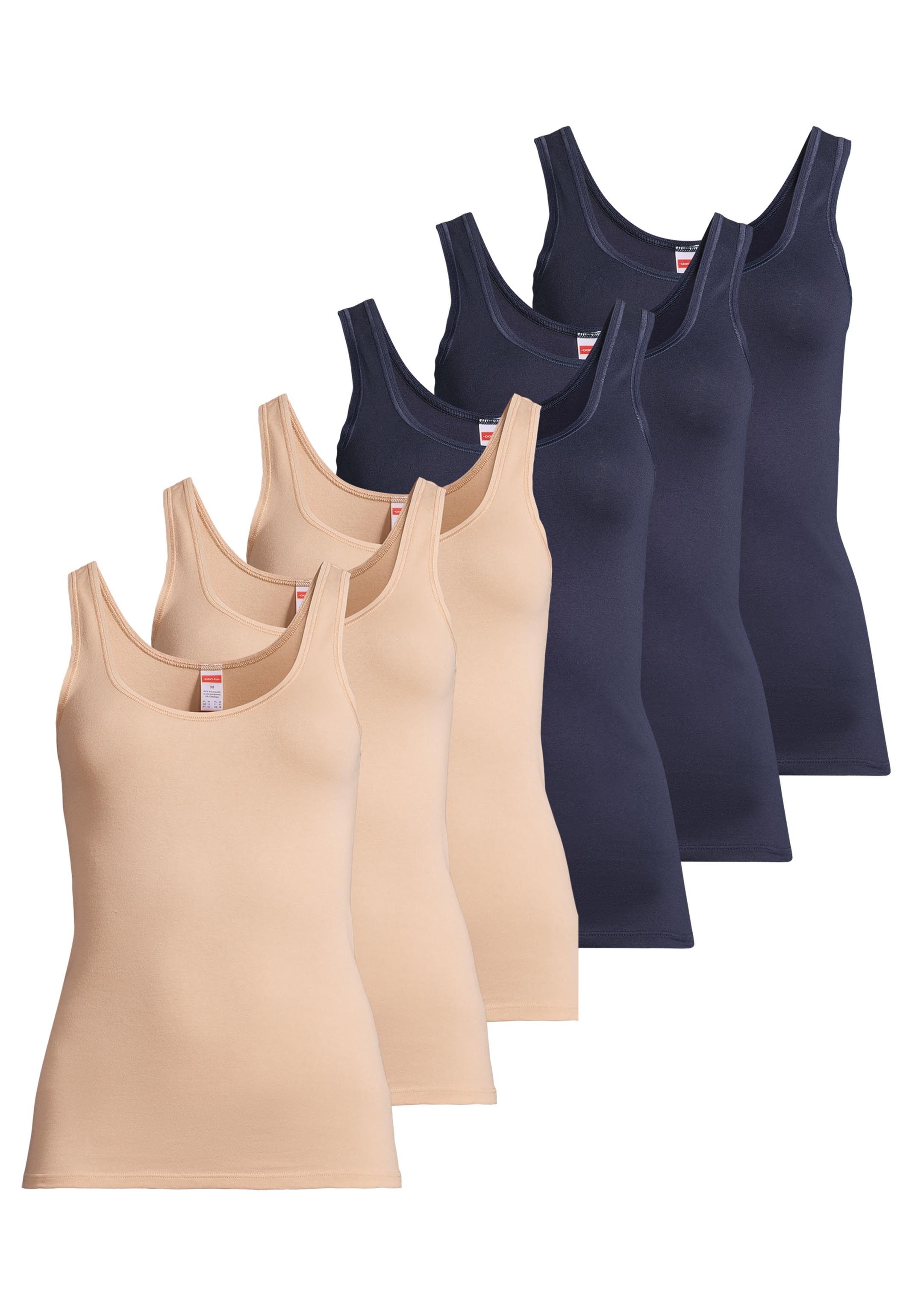 conta Unterhemd 6er Pack Feinripp (Spar-Set, 6-St) Unterhemd / Top - Baumwolle - Atmungsaktiv - Elastisches Material