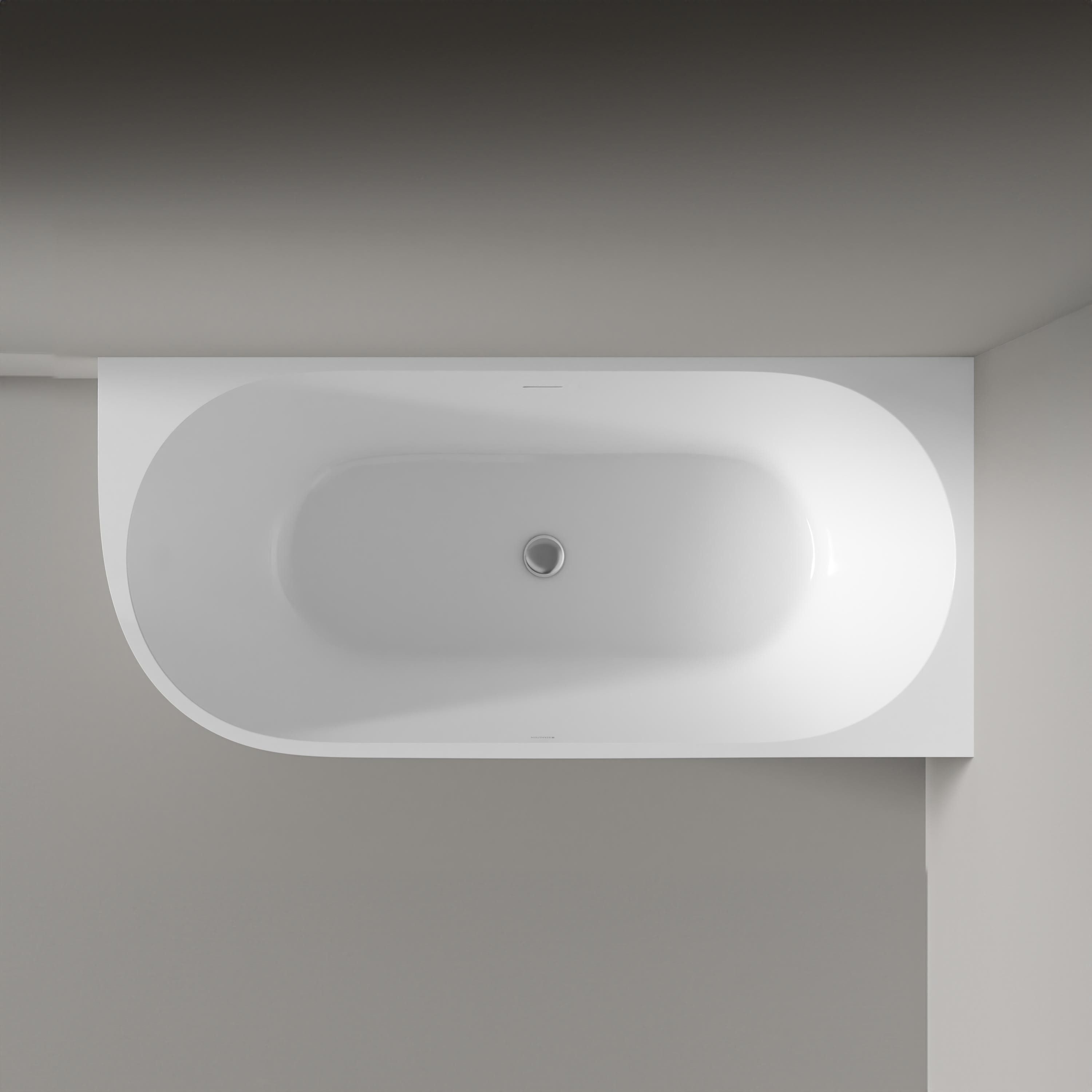 Bernstein Eckwanne NOVA CORNER RECHTS, Eckbadewanne, Sanitäracryl, asymmetrisch, Oberfläche wählbar