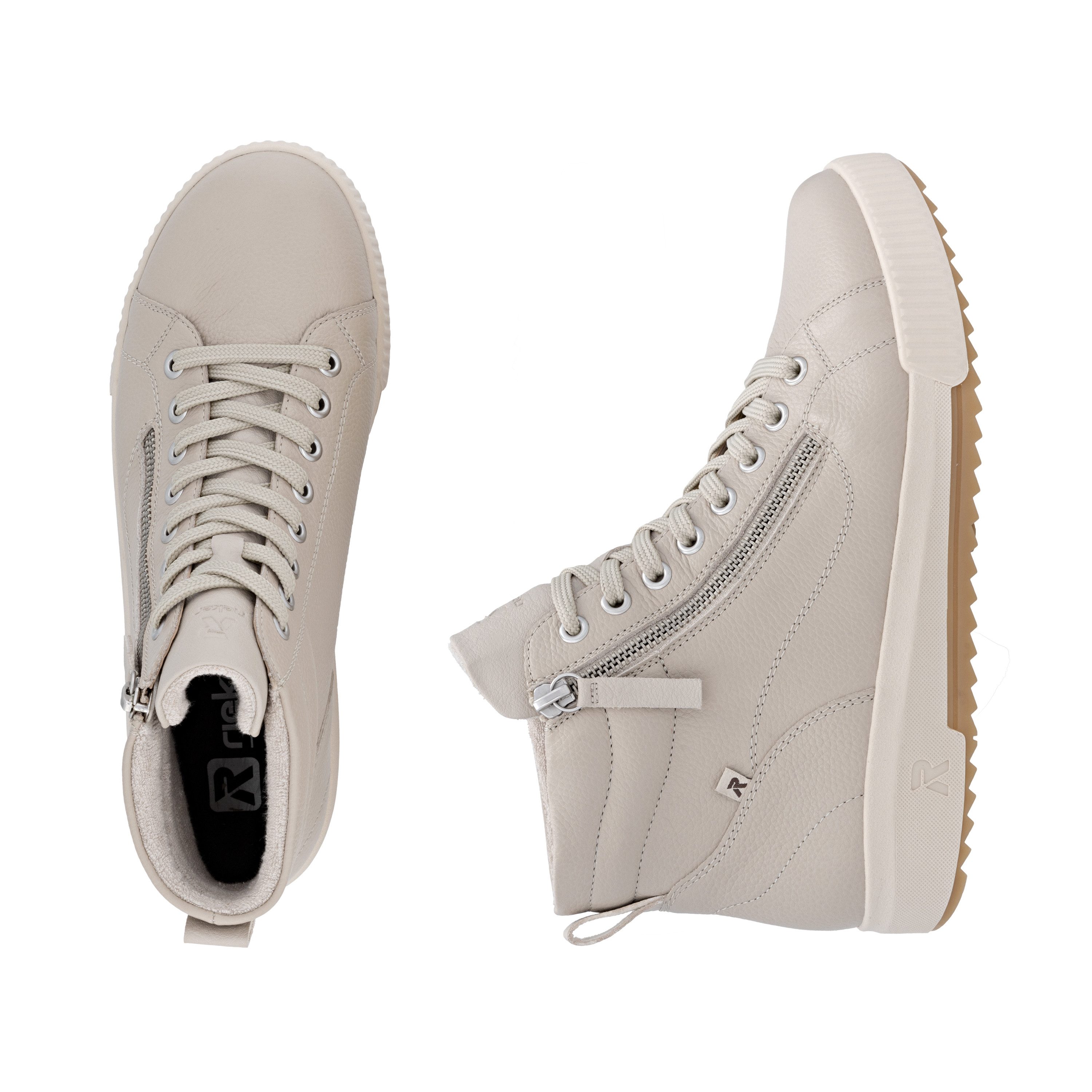 Rieker Sport Schnürboots Stiefelette, High Top Sneaker, Freizeitboots mit Reißverschluss
