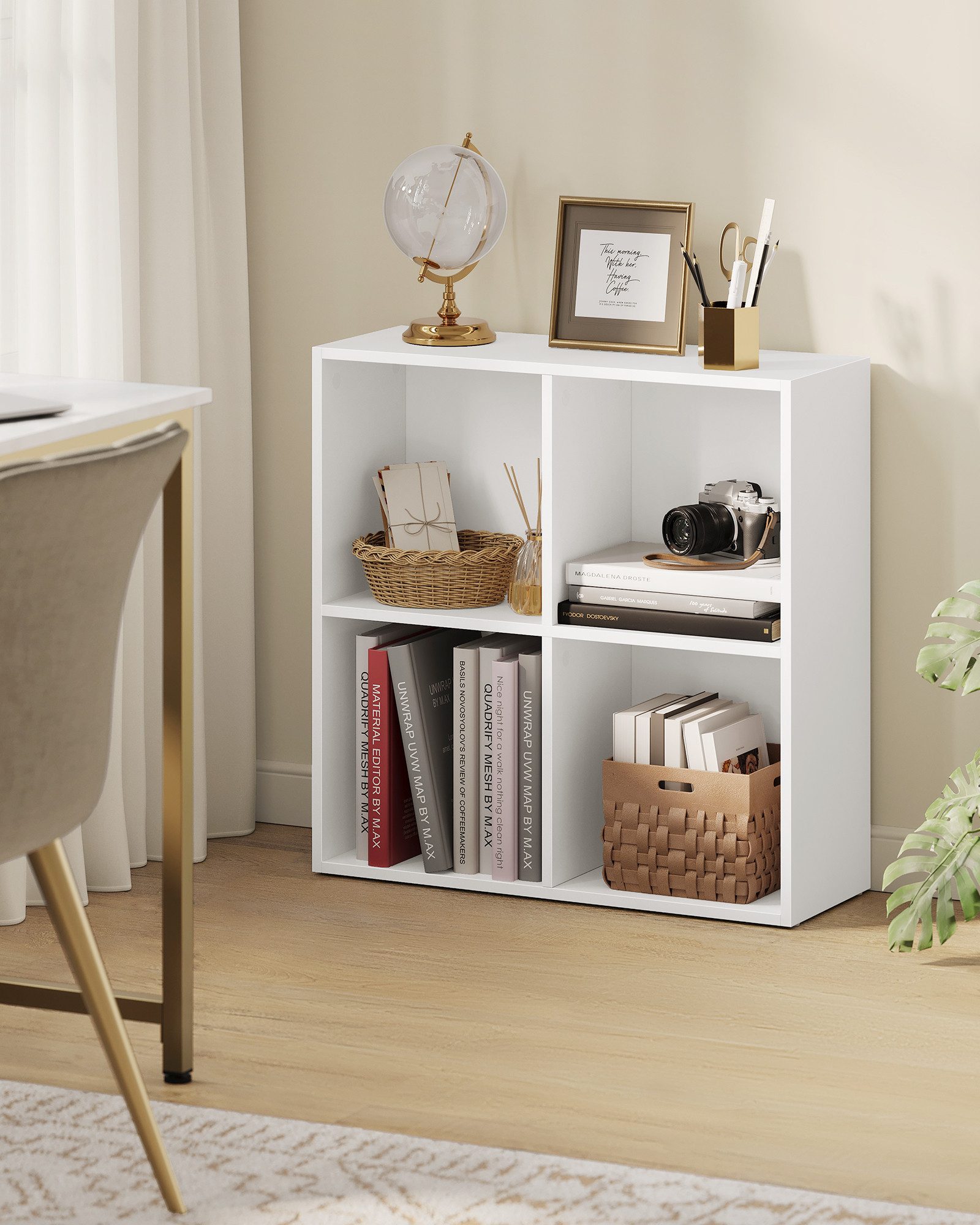 VASAGLE Bücherregal Standregal, Bücherschrank, mit 4/5/7/8 Fächern, Büroregal, Würfelregal, Standregal