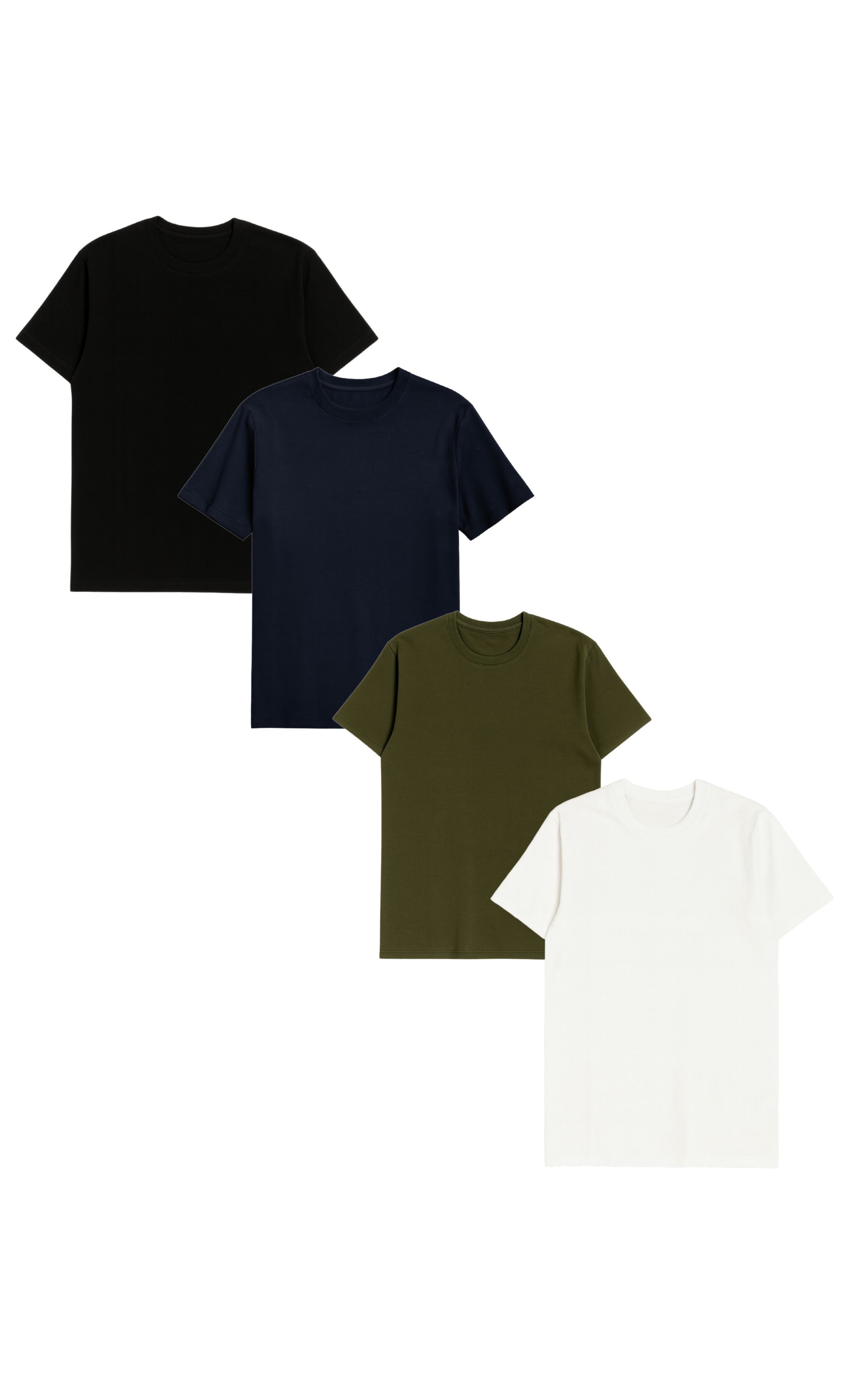 GORG Kurzarmshirt 4er Set Herren T-Shirts aus 100 % Bio-Baumwolle