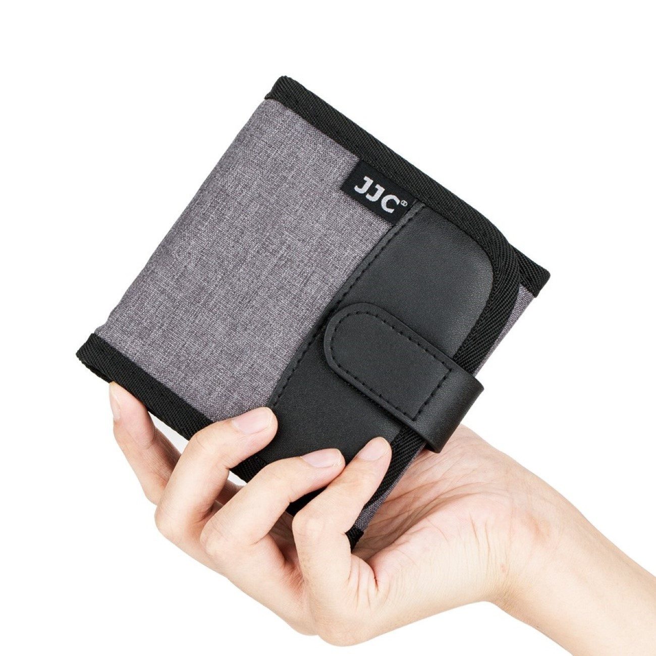JJC Faltbare Filtertasche für 3 Filter bis 95mm Durchmesser Grau Foto-Filter-Sets