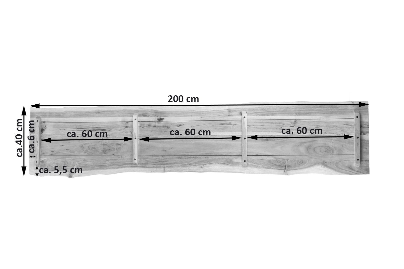 SAM® Arbeitsplatte Johannes, Arbeitsplatte für Heimwerker aus Akazienholz