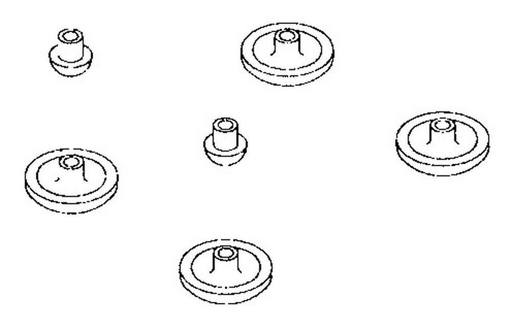 GEBERIT WC-Sitz Puffer, Sitzdeckelpuffer für Deckel Eurotrend