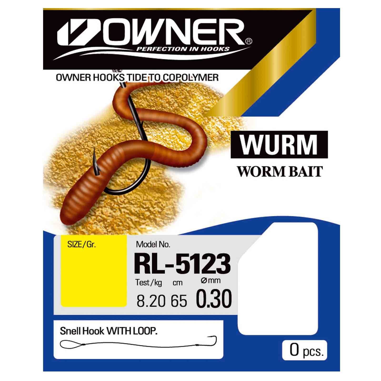 Owner Hooks Wurmhaken, Owner Wurmhaken gebundene Haken Gr.1